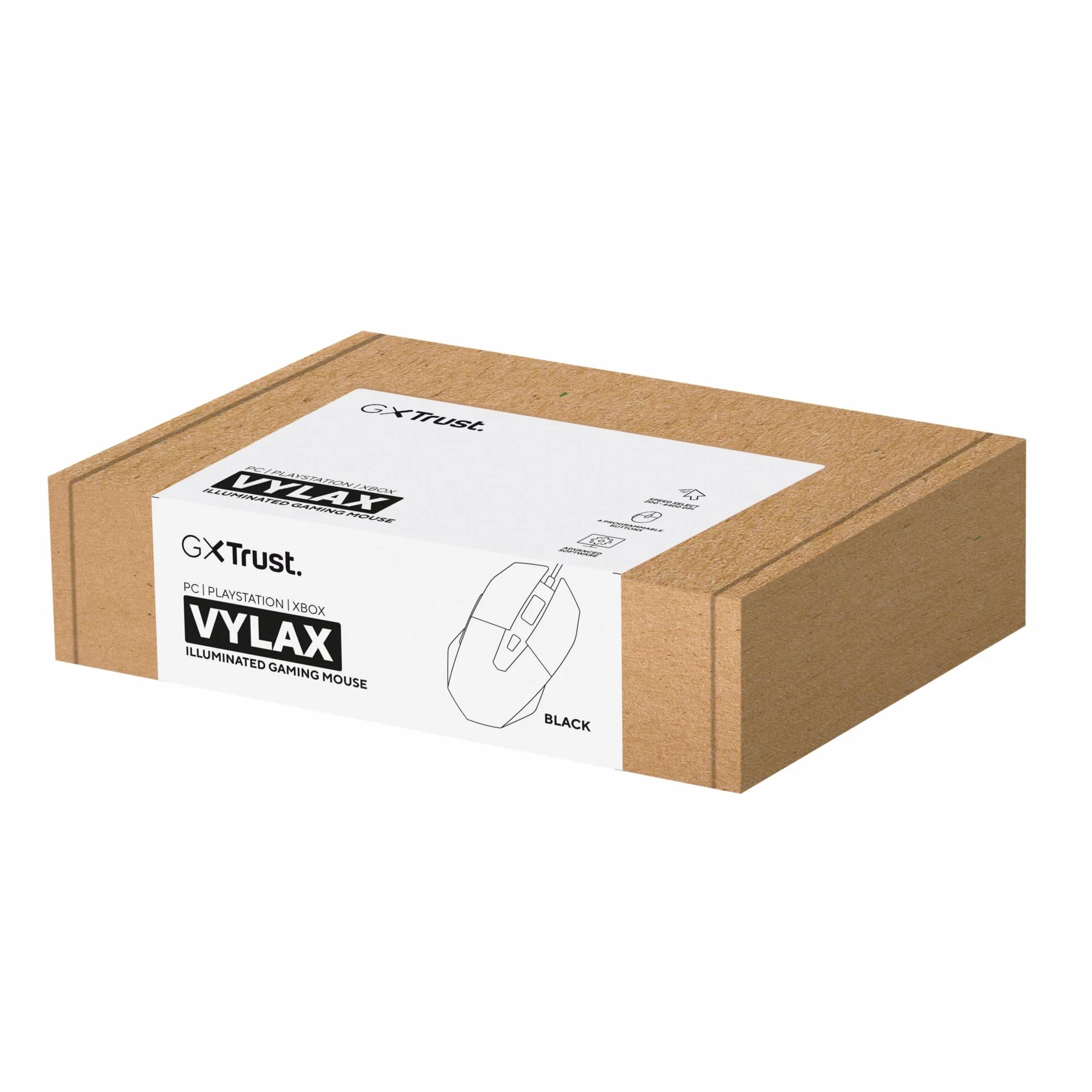 Vylax Mysz Gamingowa 1109 6 Programowalnymi Przyciskami LED 200-6400 DPI USB 150 cm Przewodowa Czarna