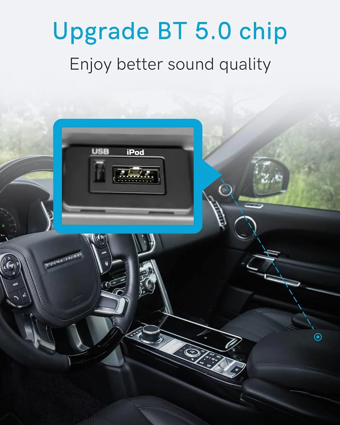 Adapter samochodowy Bluetooth 5.0 HD do Land Rovera, Range Rovera, Jaguara