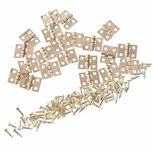 Zawias, 20 sztuk/partia M-INI Szafka meblowa okucia dekoracyjne Małe drzwi do pudełka na biżuterię Materiał mebli 8 mm 10 mm (kolor: z nakrętką)