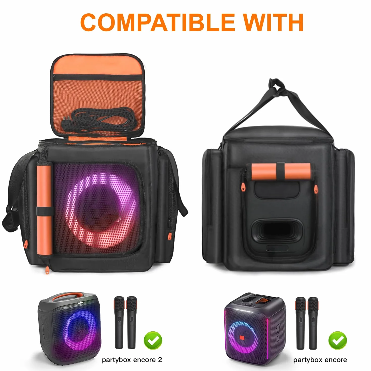 Torba na głośnik JBL Partybox Encore Essential/Essential 2, przenośny pokrowiec z kieszeniami