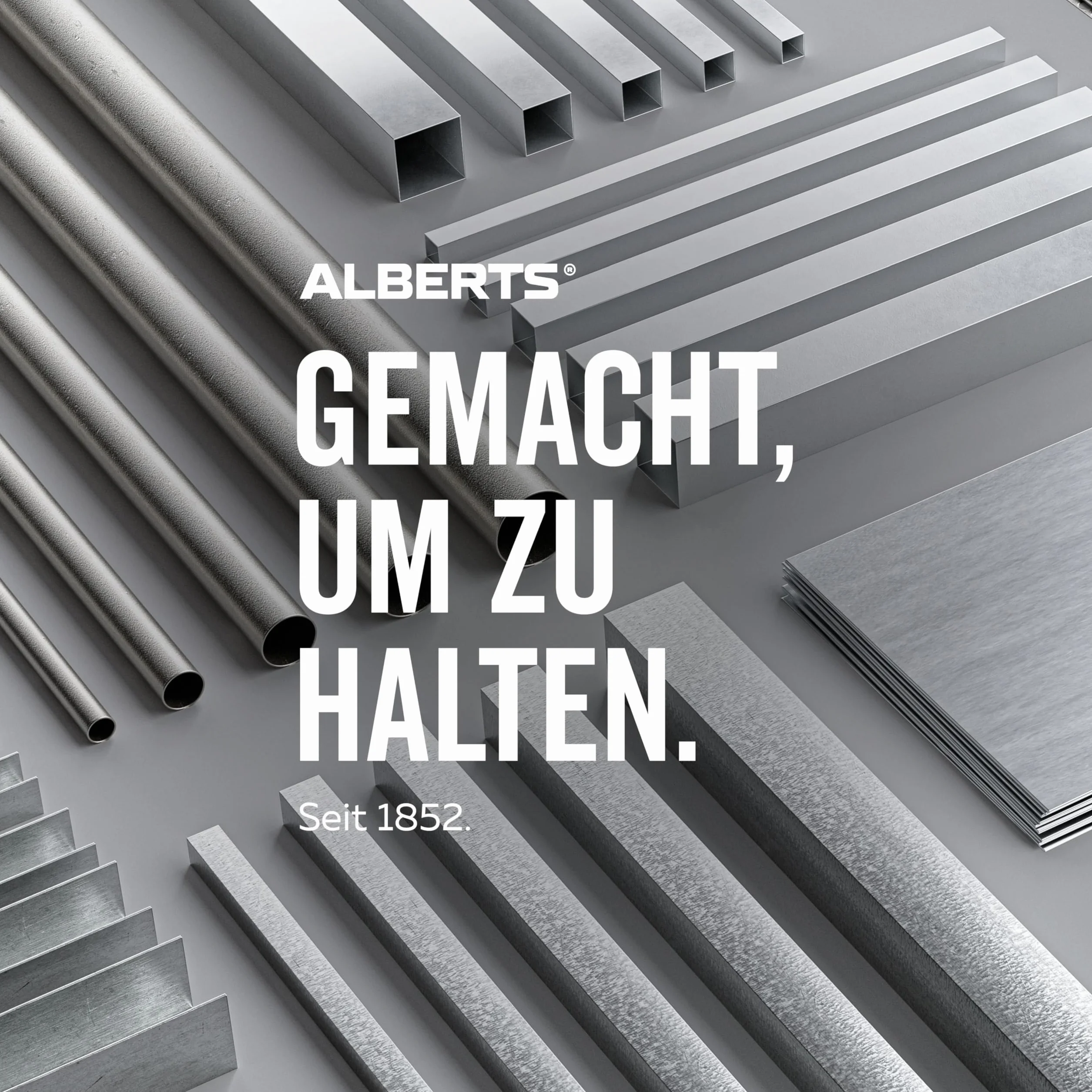 Alberts 473310 drążek okrągły | aluminium, anodowany w kolorze srebrnym | 1000 x 5 mm