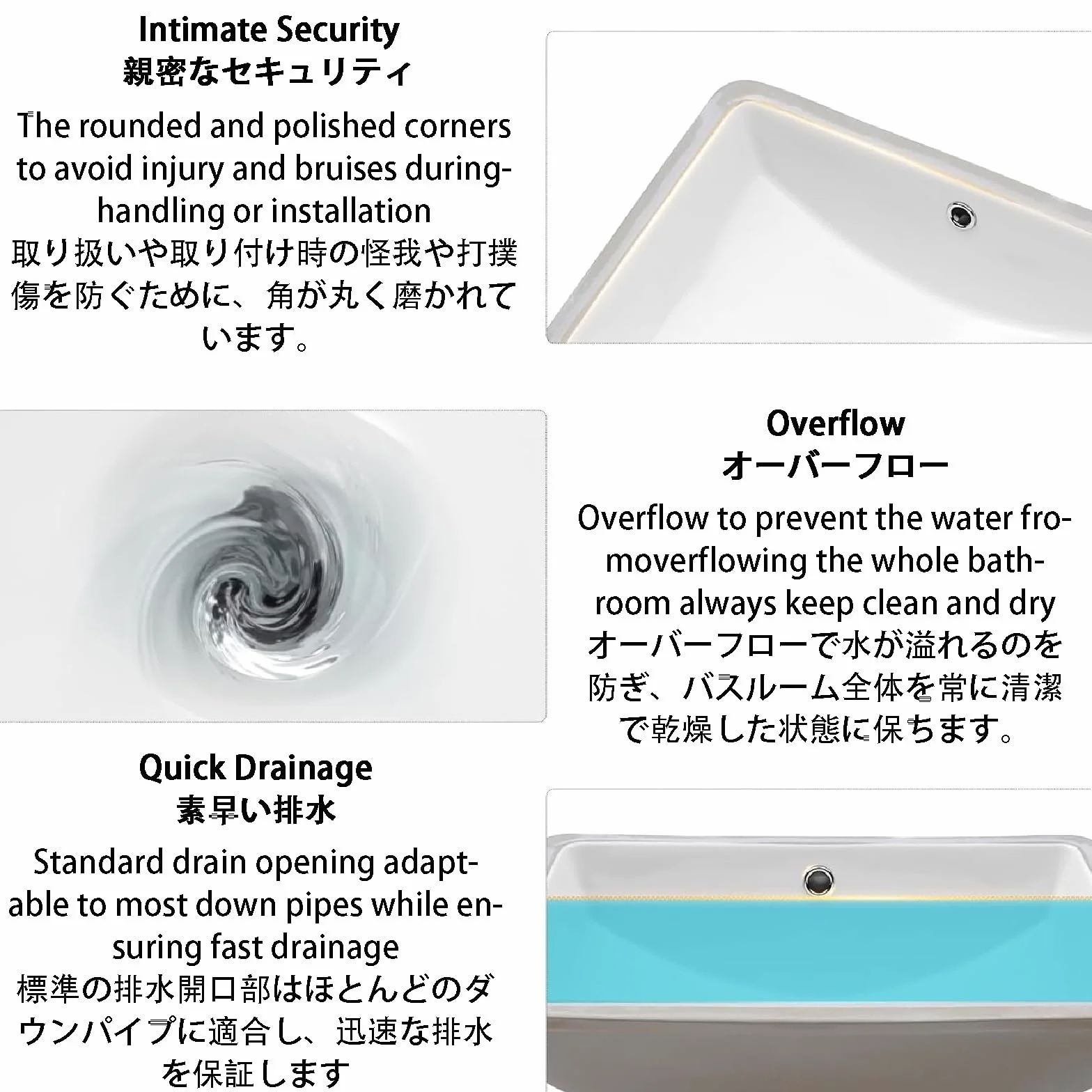 Nowoczesny kwadratowy zestaw zlewozmywaków z wysuwanym odpływem, wpuszczana umywalka do szatni, biała umywalka łazienkowa z przelewem, 56,5 x 39,5 x 18 cm
