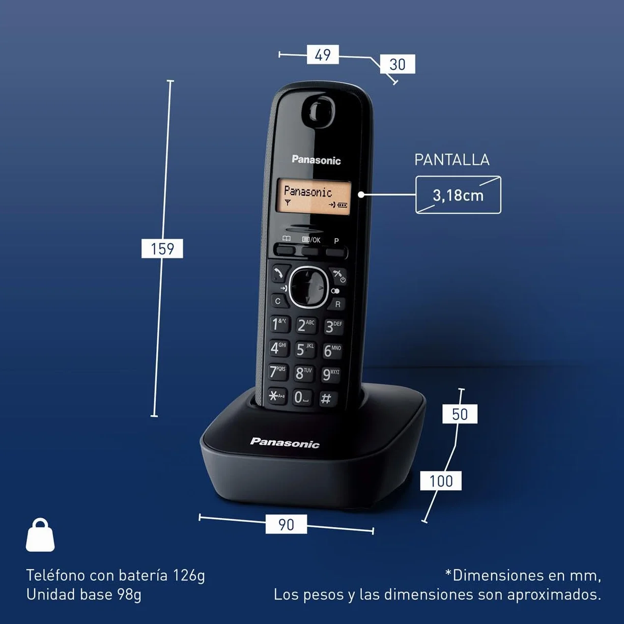 Panasonic KX-TG1611 Teléfono Inalámbrico DECT