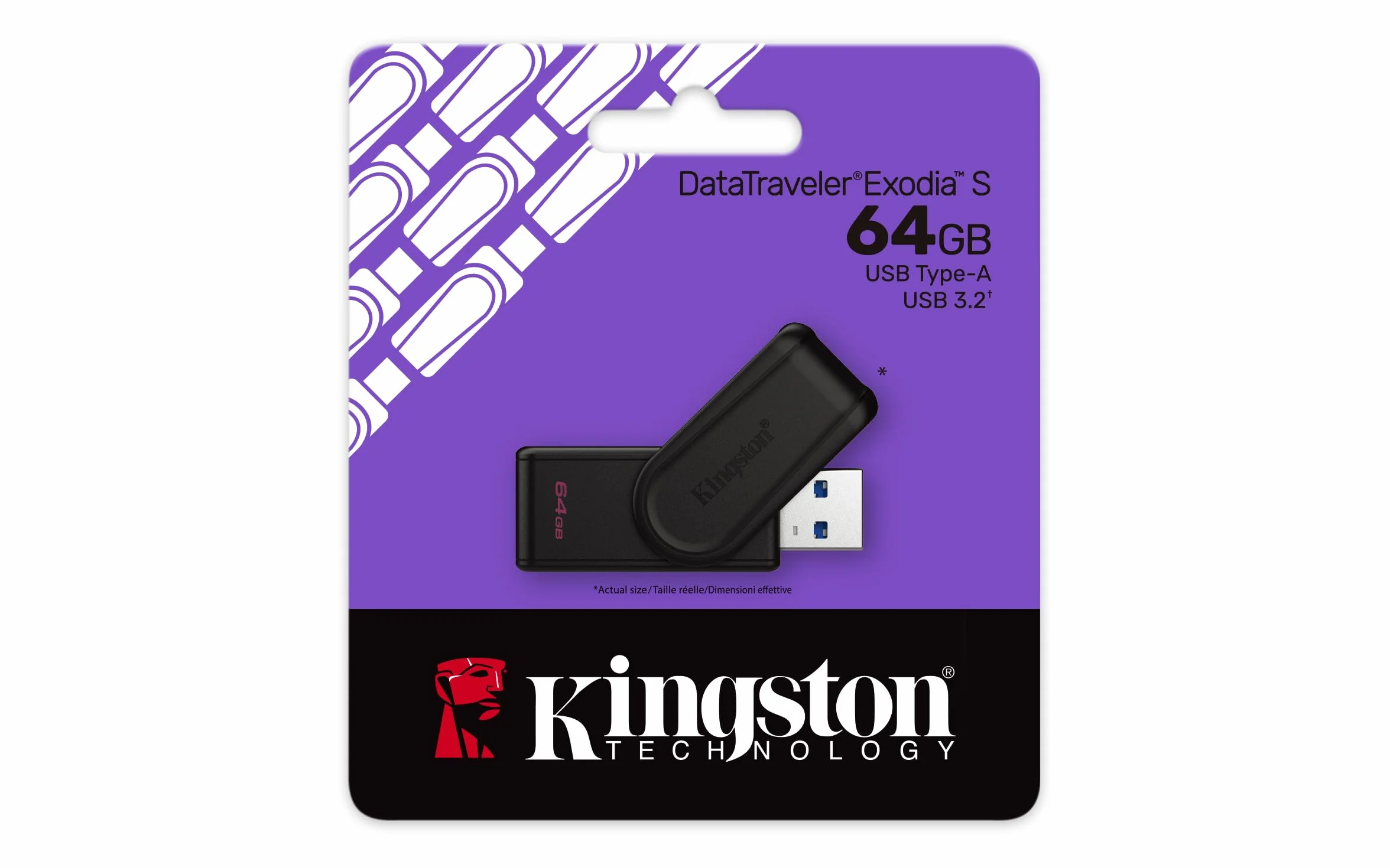 Kingston DataTraveler Exodia S 64GB USB 3.2 Gen 1 Type A Czarny