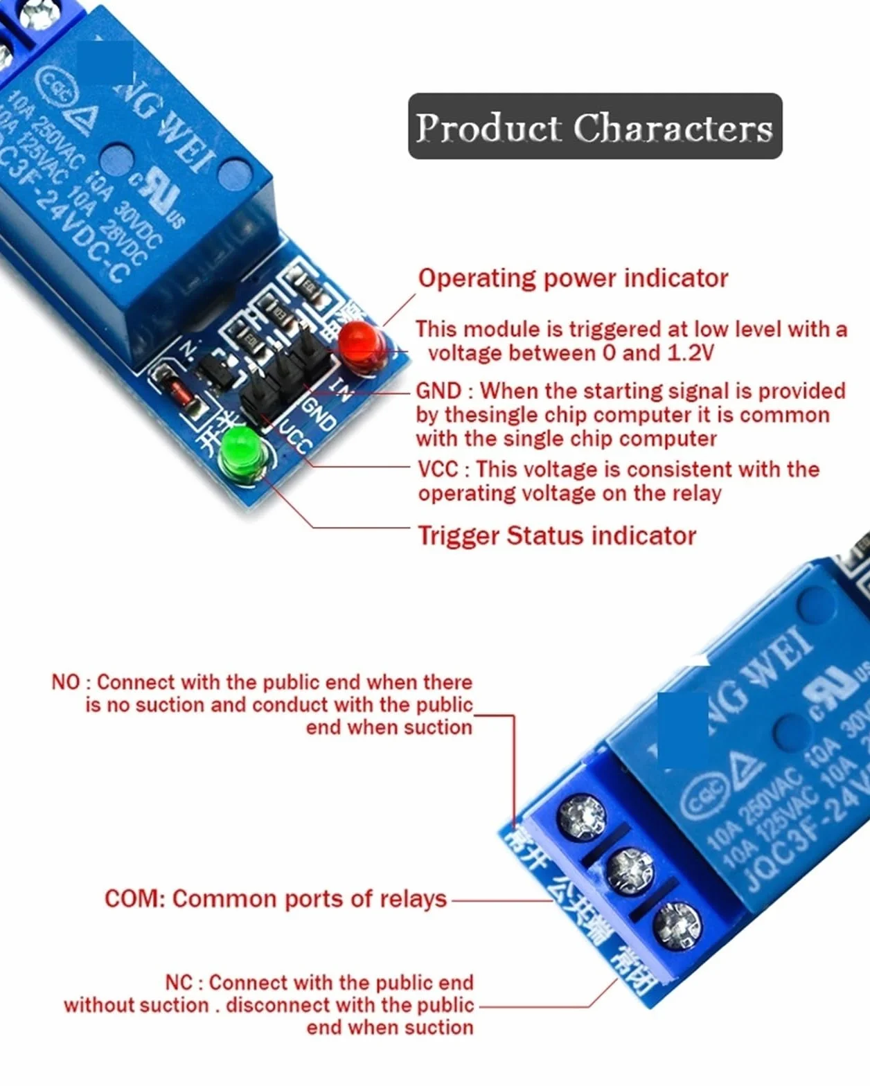 Moduł przekaźnikowy 5 V 12 V 24 V z wyjściem transoptora 1 2 4 6 8 16 Way 1 szt. (12 V, 4-drożny)