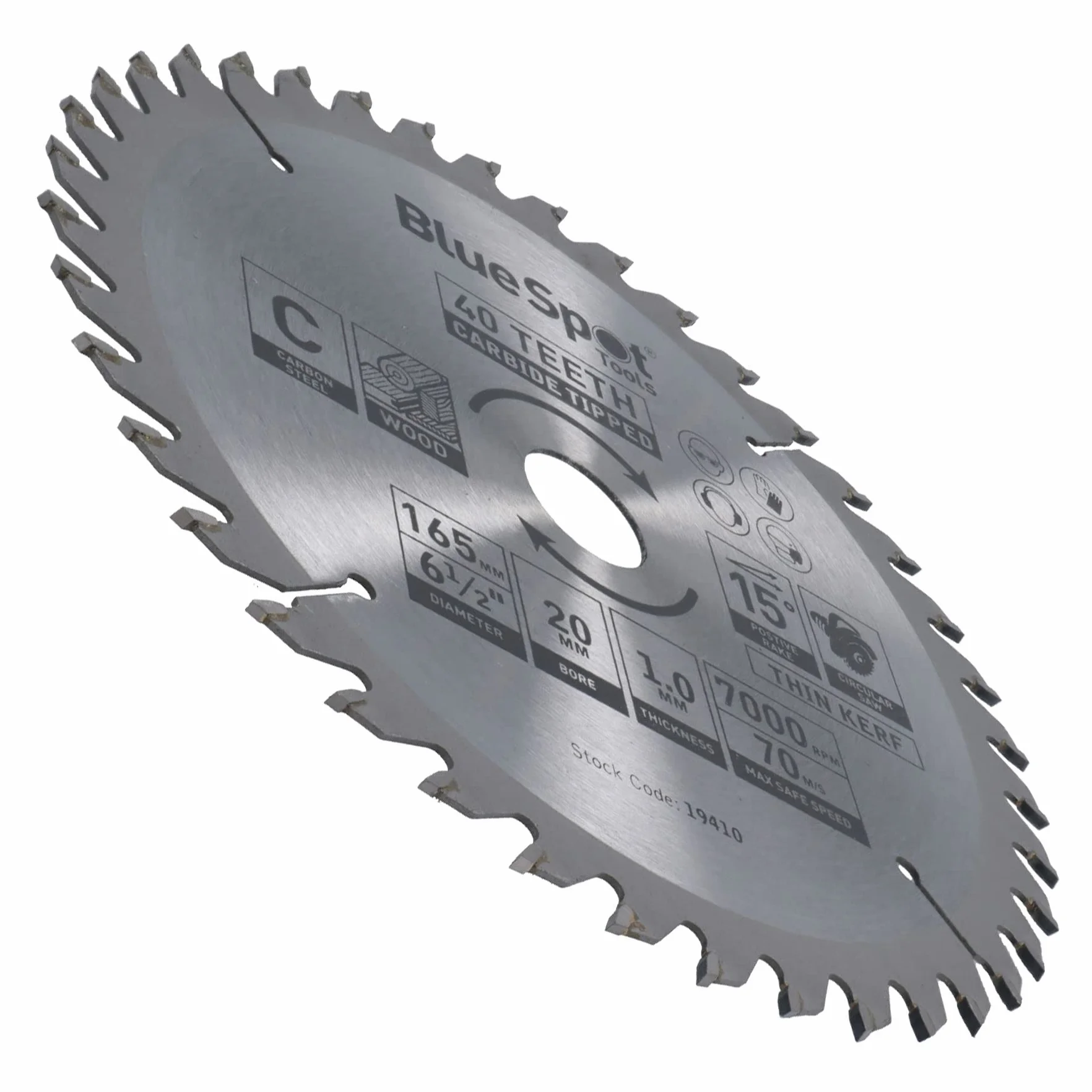 Brzeszczot do piły tarczowej 165 mm x 16 / 20 mm 40 zębów TCT tarcza tnąca drewno 10 szt