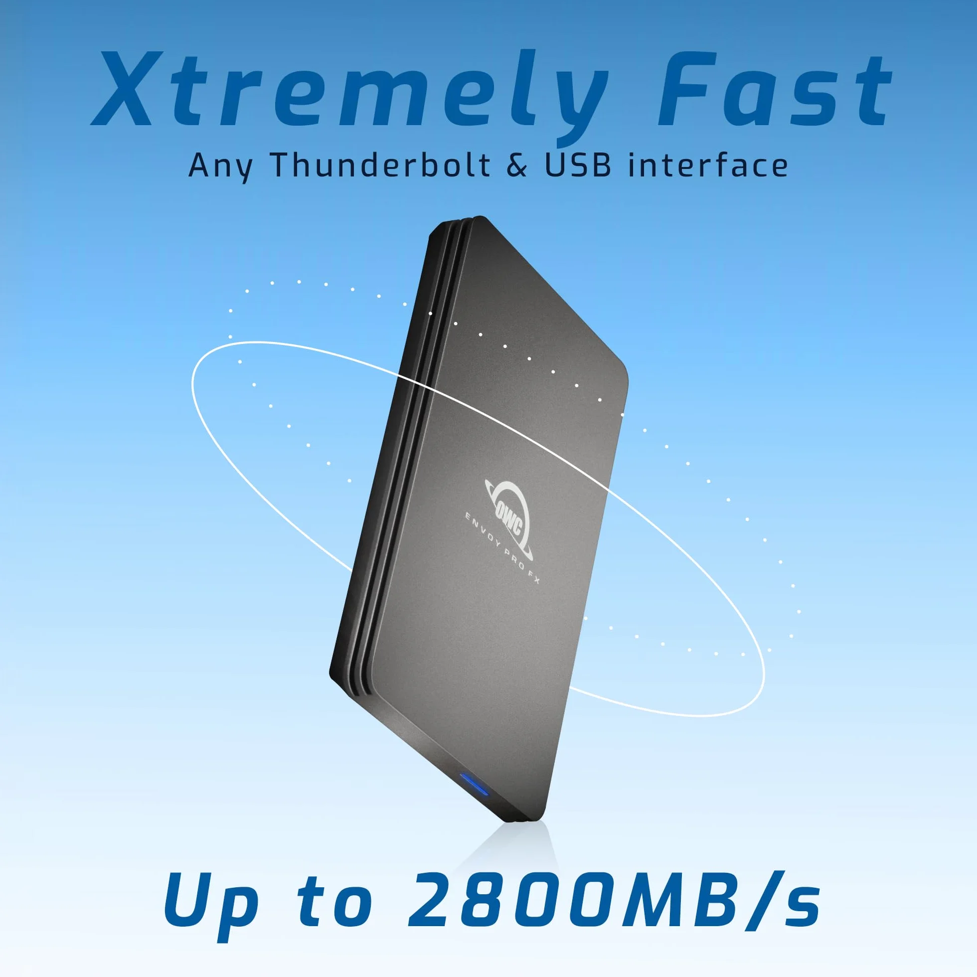 OWC - Envoy Pro FX - 2.0 TB - Thunderbolt 4 do 40 Gb/s, USB 3.2 Gen 2 do 10 Gb/s, do 2800 MB/s, przenośny, odporny na uderzenia, pyłoszczelny i wodoszczelny zgodnie z IP67 (Rugged), magistrala