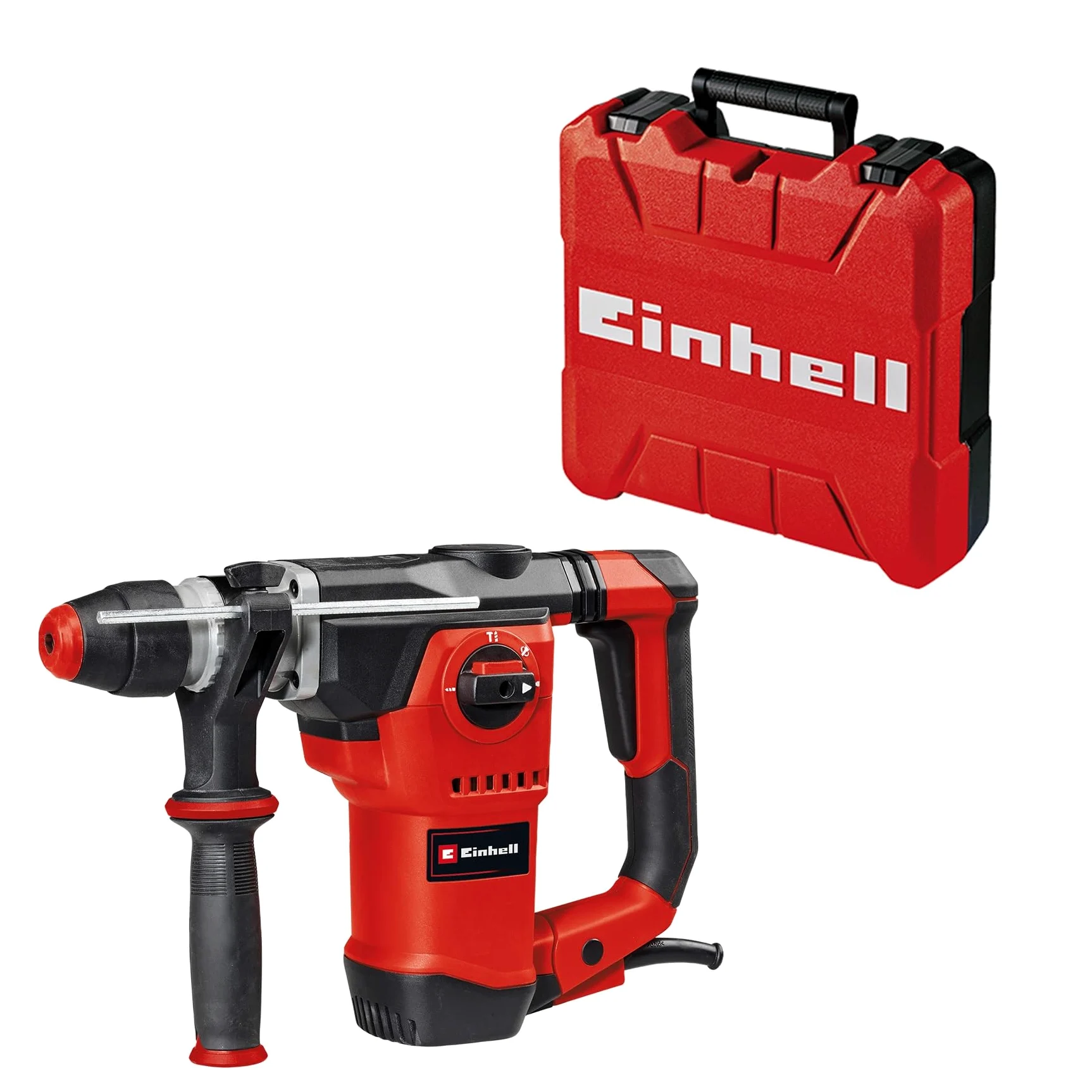 Einhell Młot udarowo-obrotowy TE-RH 32-1600 4F (1600 W, 4,5 J, wiercenie/dłutowanie z mocowaniem i bez, pneumatyczny mechanizm udarowy, uchwyt narzędziowy SDS-plus, w zestawie walizka) | Wiercenie udarowe, dłutowanie z blokadą i bez, wiercenie do betonu 3