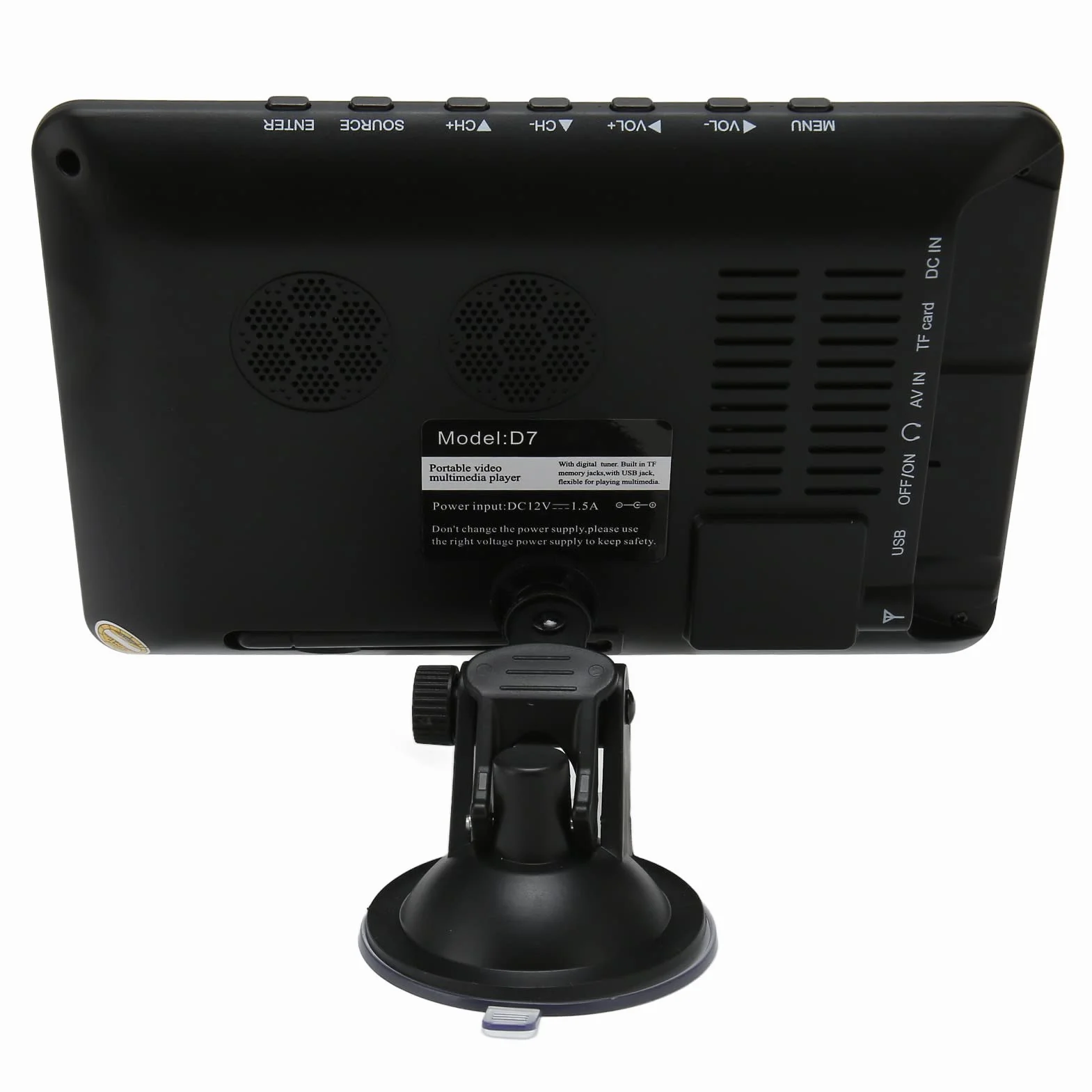 Przenośny Telewizor Cyfrowy 7-calowy LED z baterią litową 1500 mAh, Obsługa DVB-T i ATV