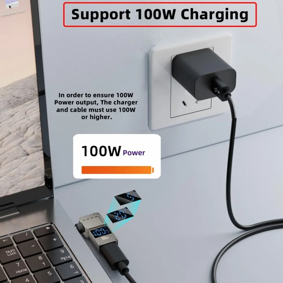 Adapter USB C na DC żeński 7,4x5,0mm Jack DE PD 100W szybkie ładowanie do laptopa