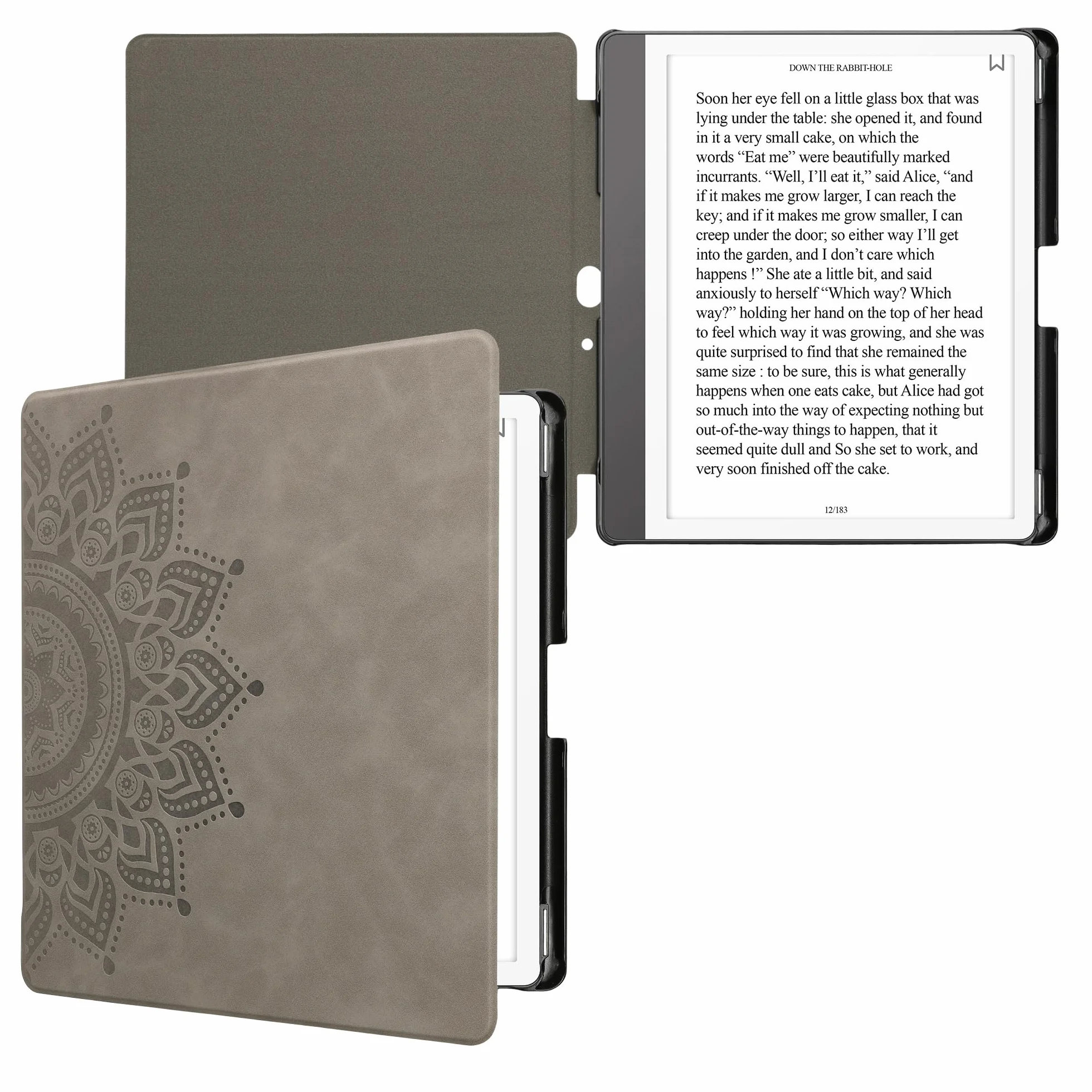 kwmobile Etui kompatybilne z Amazon Kindle Scribe (2024) pokrowiec - etui na czytnik e-booków - szare wschodzące słońce