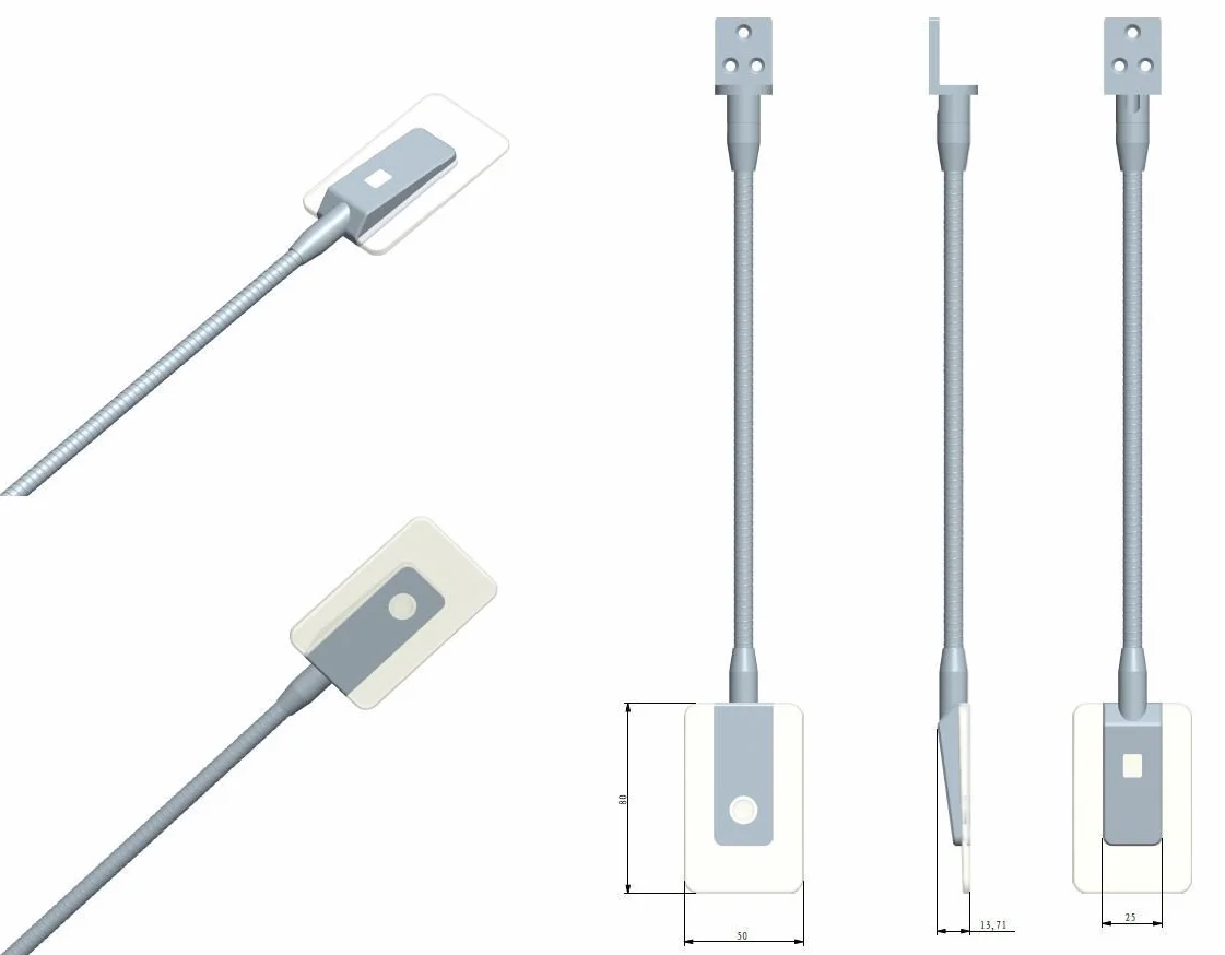 kalb Material für Möbel Lampka nocna LED do czytania, lampa flex, lampka nocna, model: 1 szt. w zestawie chrom