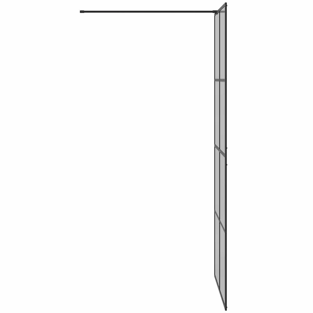 Ścianka prysznicowa Walk-in, czarna, 90 x 195 cm, z hartowanego szkła bezpiecznego, bez ramy, ze stabilnym profilem aluminiowym, regulowana 89-90 cm, ochrona przed pryskaniem drzwi wnękowych do