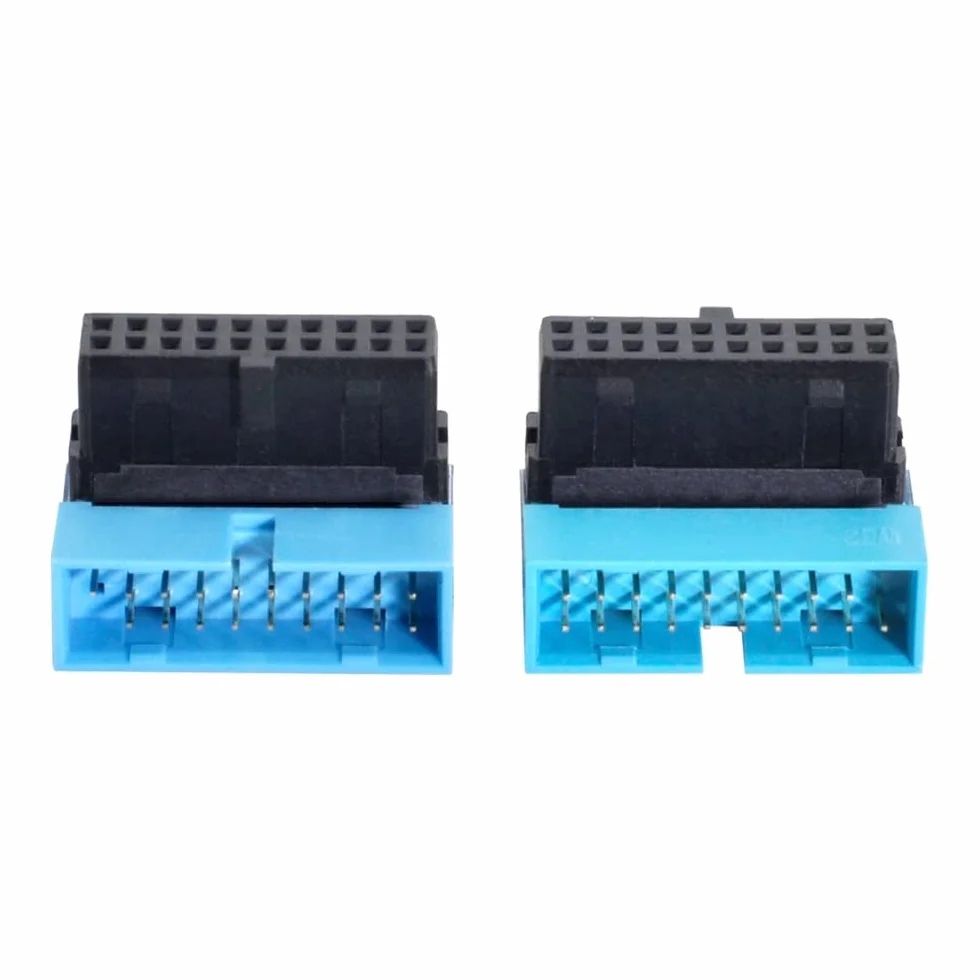 Adapter kątowy USB 3.0 20Pin 19Pin męski na żeński 90 stopni