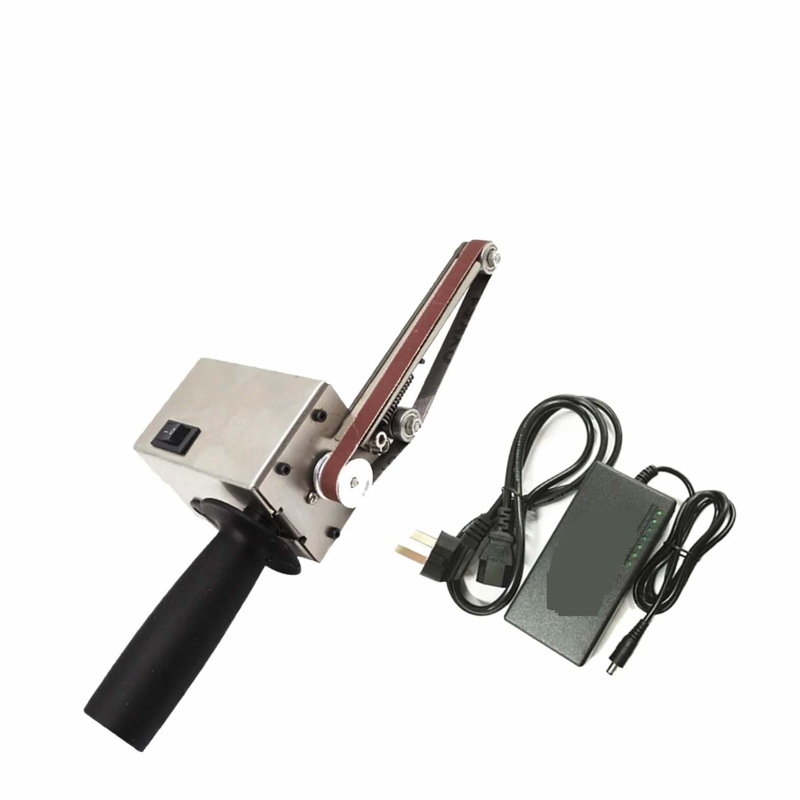 Polerka, szlifierka oscylacyjna, 130W elektryczna ręczna szlifierka taśmowa szlifierka szlifierka polerka pasy ścierne szlifierka DIY polerowanie krawędzie tnące do szlifowania, polerowania(795)