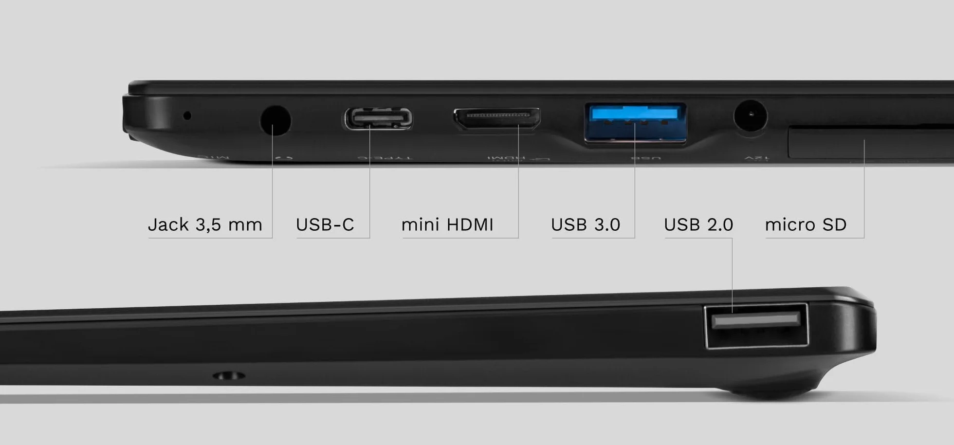 Krüger&Matz Tablet 2in1 EDGE 1089 Przekątna 10,1" HDMI 8/256 GB Windows 11 Pro Klawiatura KM1089.1