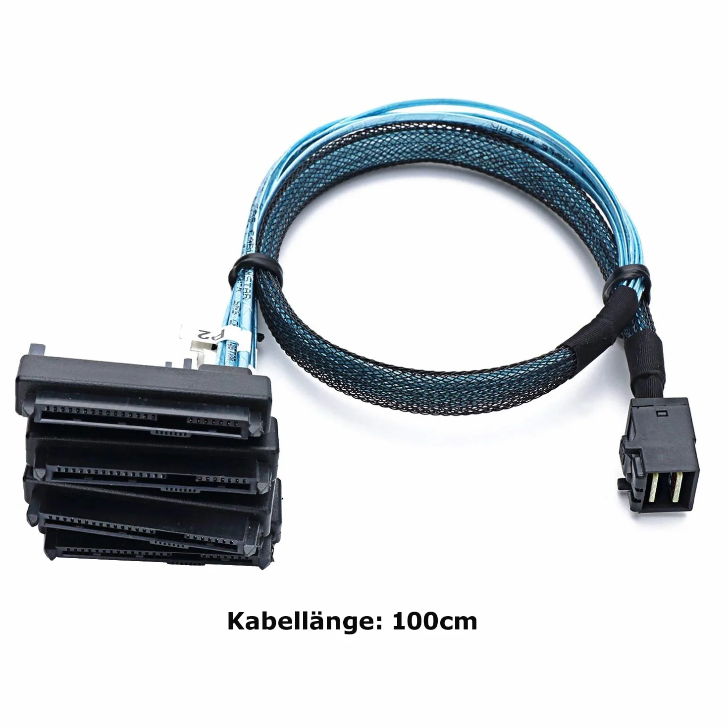 P82CS Mini SAS SFF-8643 na 4 x SFF-8482 & 4x SATA 15-pinowy rozdzielacz kabel zasilania dysk twardy