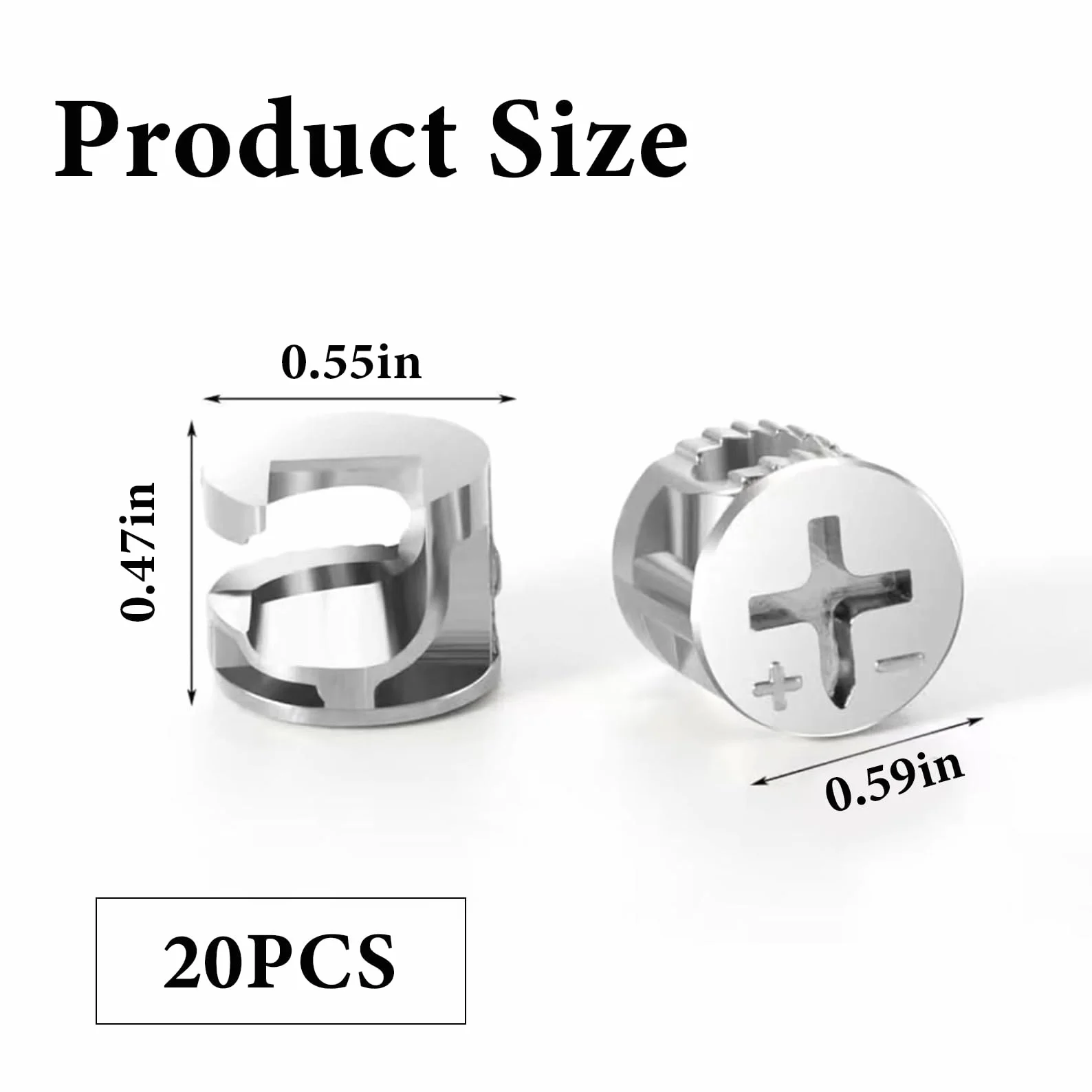 20 sztuk mimośrodowych łączników meblowych, ze stopu cynku, mimośrodowe łączniki przegubowe, 15 x 12 mm, nakrętka zamykająca krzywki, wytrzymałe łączniki meblowe, łącznik mimośrodowy do szafek,