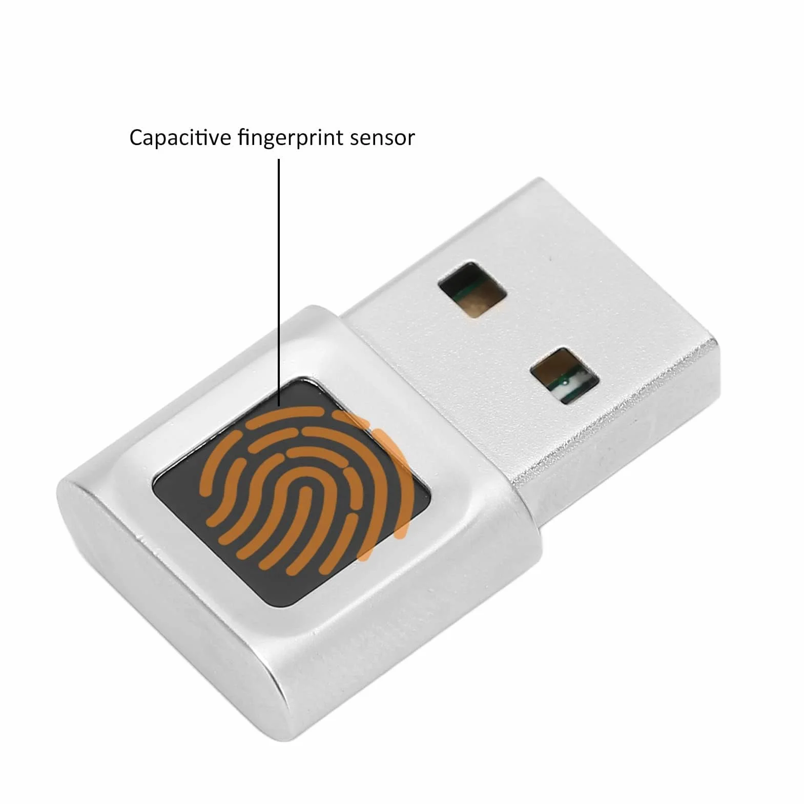 Czytnik linii papilarnych USB, czytnik linii papilarnych USB 360 stopni Mini kompatybilny z Win11/10 Touch Speedy Biometryczny do laptopa Win