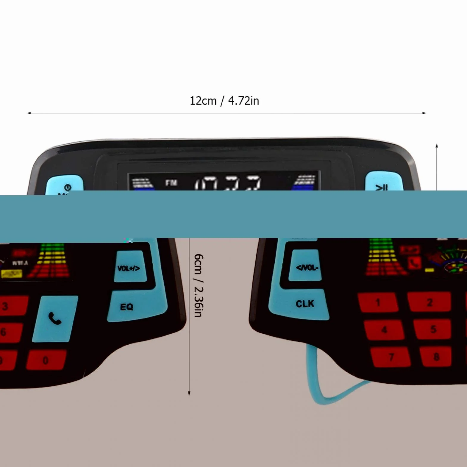 Motocyklowe głośniki motocyklowe Wodoodporny Bluetooth, uchwyt na kierownicę BT Odtwarzacz MP3 Audio Stereo Głośnik Wzmacniacz System USB TF Card Carrier