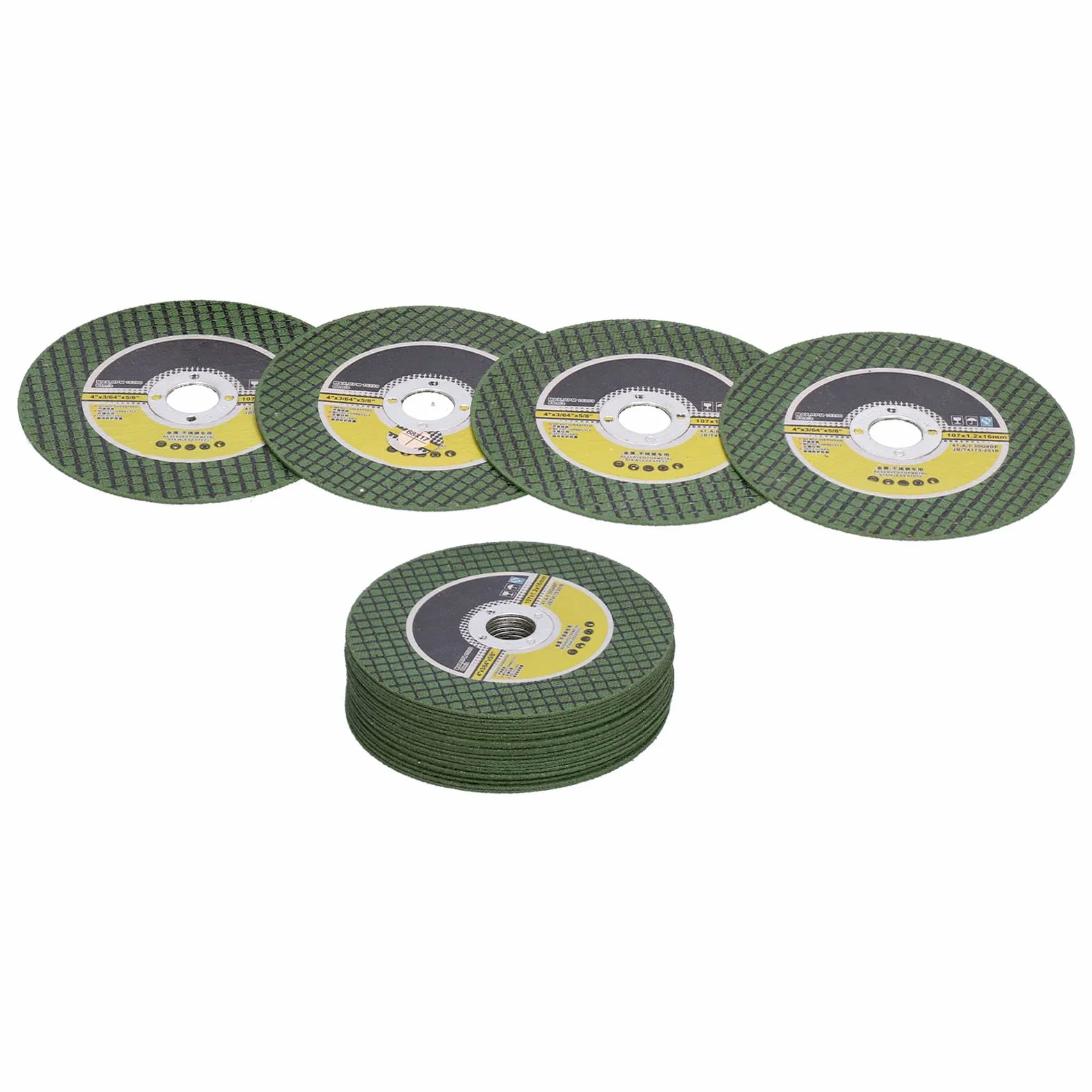 YWBL-WH Tarcza do Cięcia żywicy 100 szt. Tarcza do Cięcia Białego Korundu 107 Mm X 1,2 Mm X 16 Metalowej Rury ze Stali Nierdzewnej Cięcie żelaza Pod Kątem za pomocą Narzędzi Obrotowych