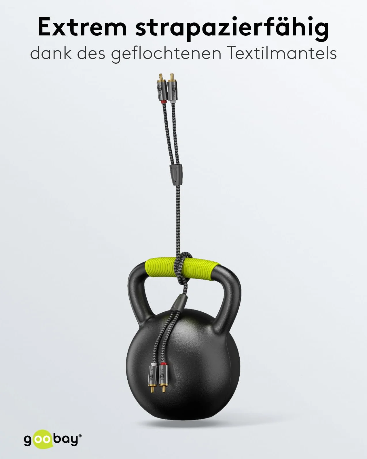 goobay kabel stereo cinch 0,5 m RCA audio pozłacany