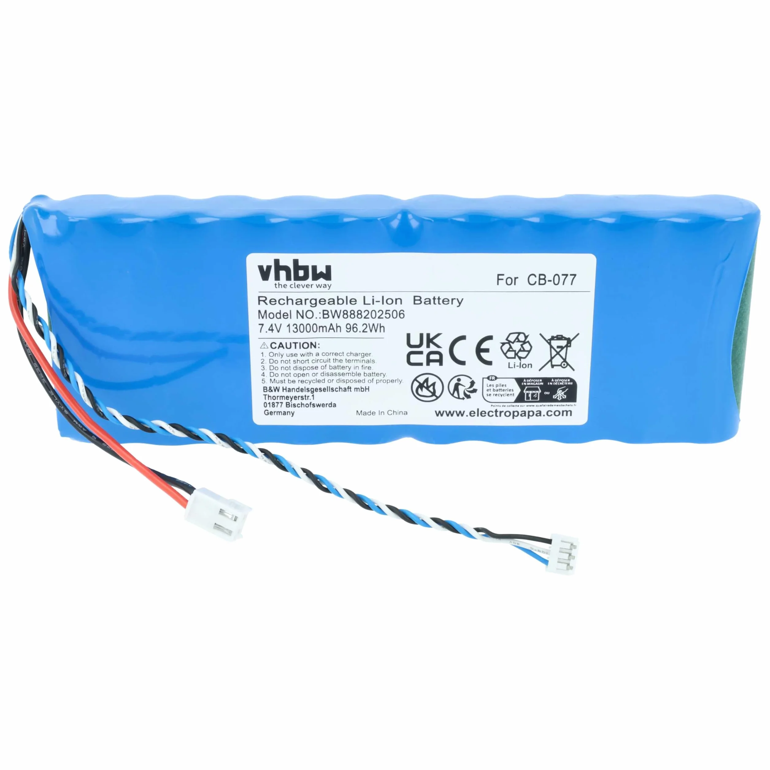 vhbw wymienny akumulator do Promax CB-077 do narzędzi pomiarowych (13000mAh, 7,4V, Li-ion)