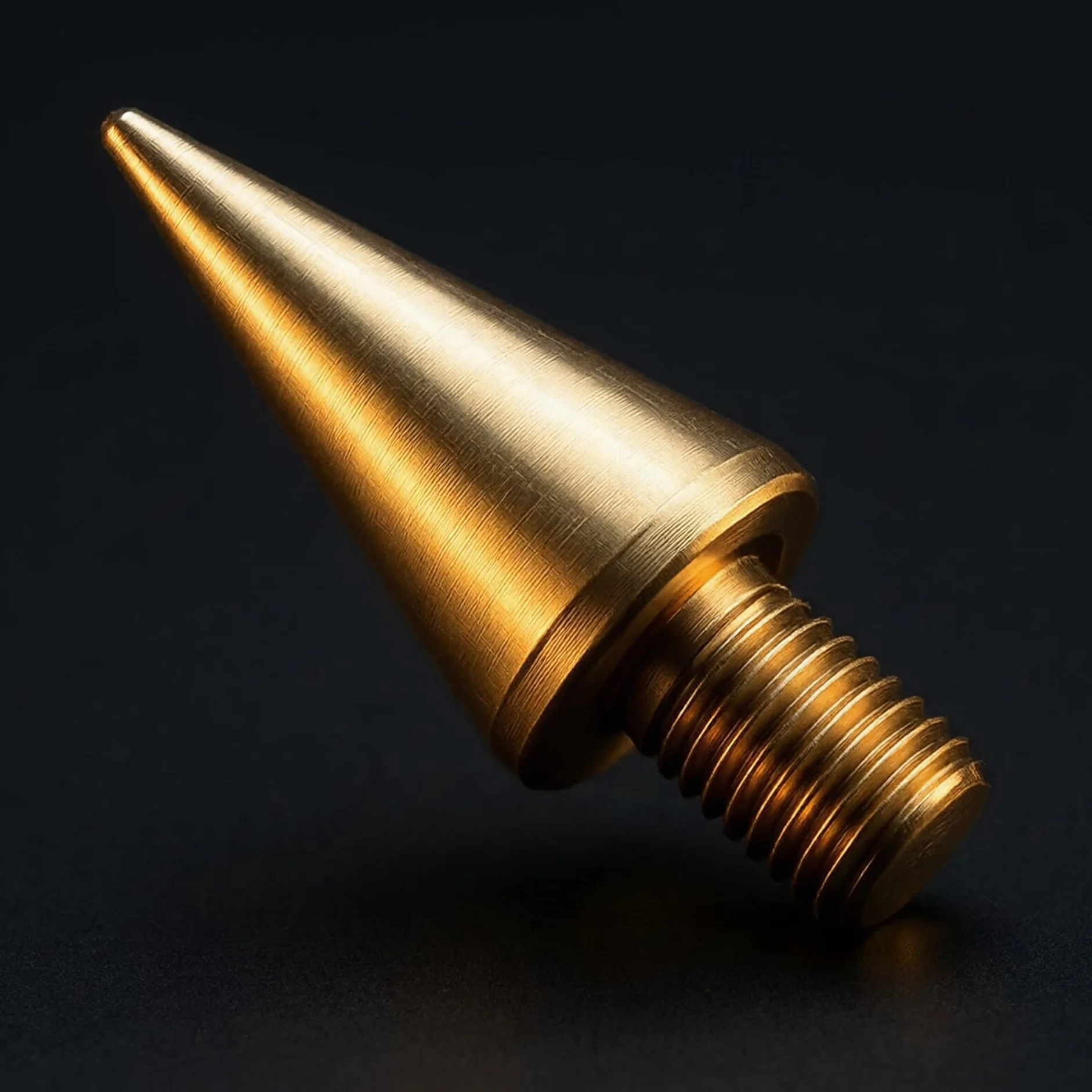 PrecisionGeek - Kolce Głośnikowe M5 x 7mm L- 20mm, Mosiądz (4 sztuki)