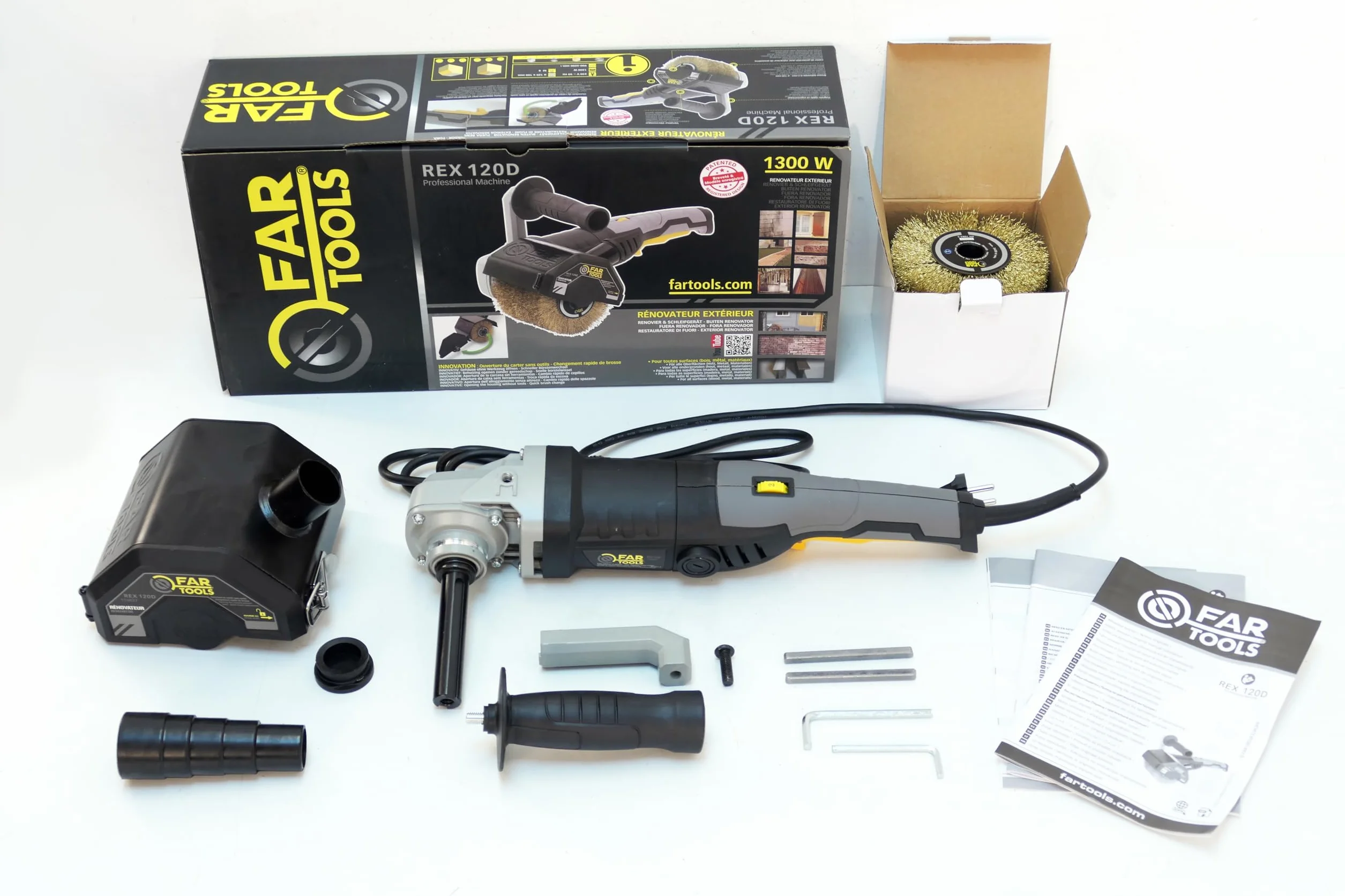 Fartools Rex 120 Szlifierka Szczotkowa, Czarny, 900-3200 obr./min