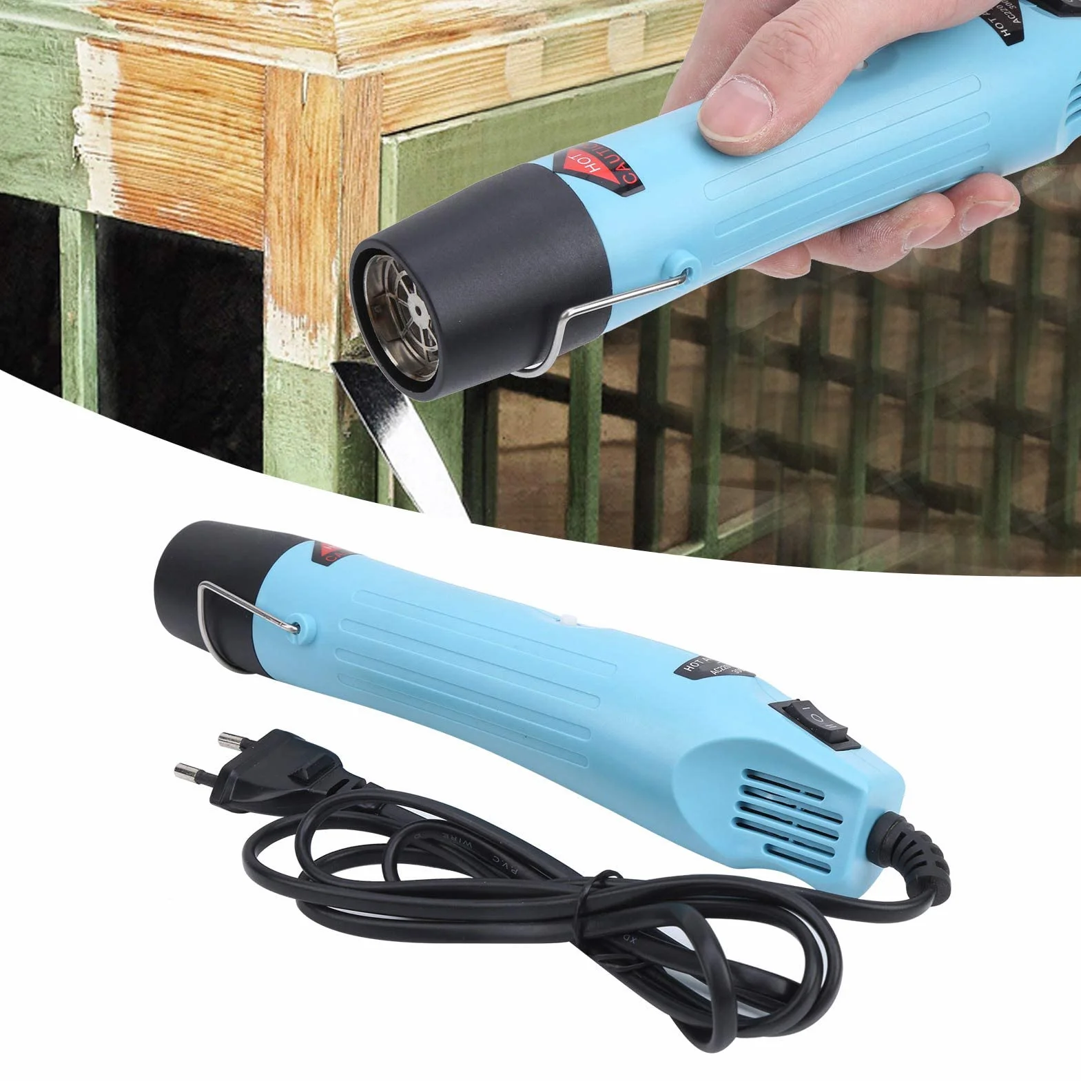 Opalarka, GJ-803 300W Opalarka z regulacją temperatury z dyszami do formowania plastiku, papieru suszącego, rurek termokurczliwych