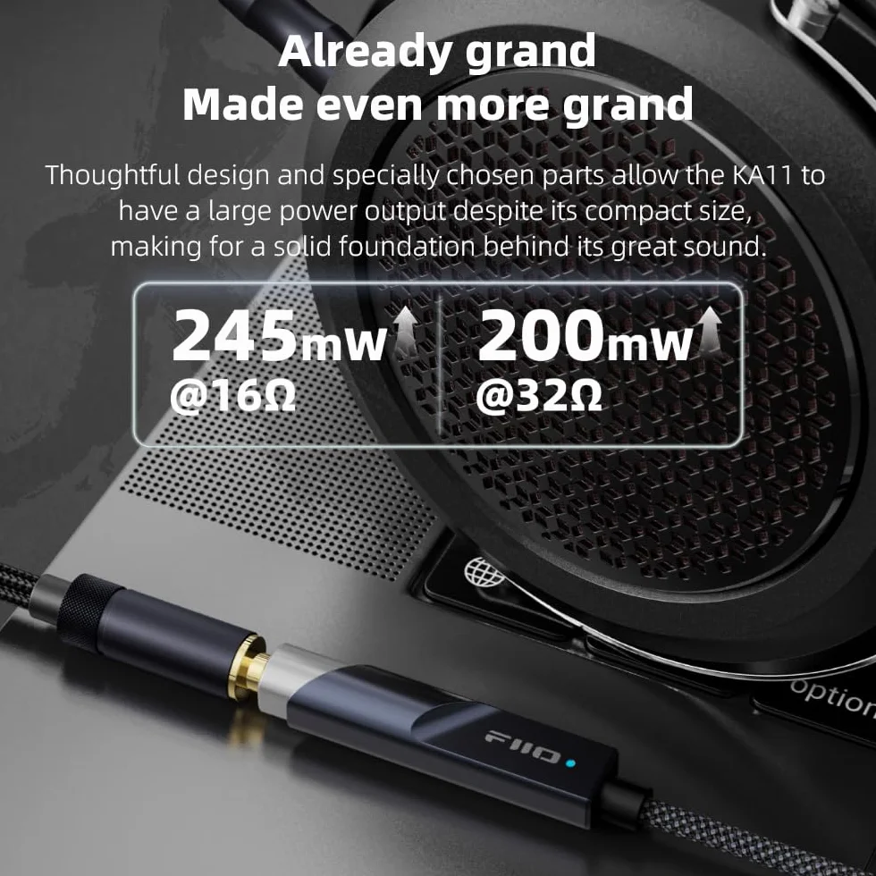 FiiO KA11 USB Dongle DAC i wzmacniacz (USB-C, czarny)