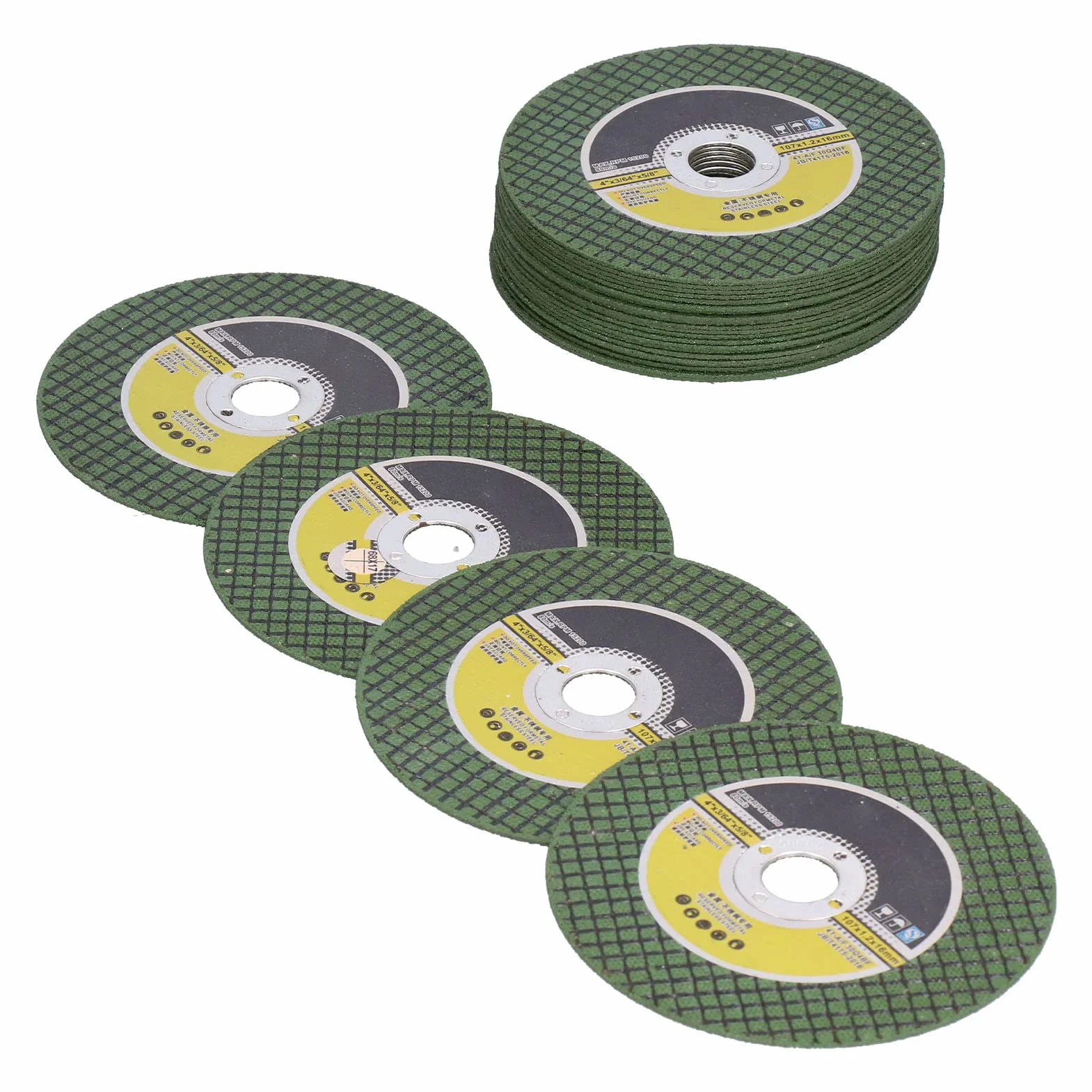 YWBL-WH Tarcza do Cięcia żywicy 100 szt. Tarcza do Cięcia Białego Korundu 107 Mm X 1,2 Mm X 16 Metalowej Rury ze Stali Nierdzewnej Cięcie żelaza Pod Kątem za pomocą Narzędzi Obrotowych