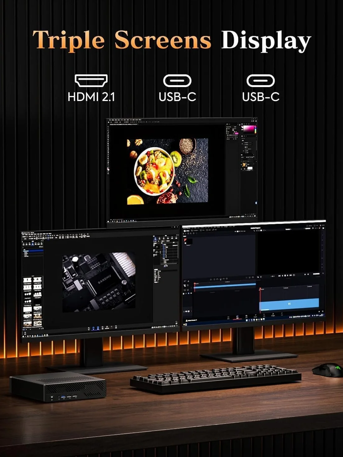 MINISFORUM MS-A2 Mini PC AMD Ryzen 7 7745HX 8C/16T 5,1 GHz PCIe x16 8K Triple Display 10G SFP+ 2,5G LAN M.2 SSD bez RAM/SSD