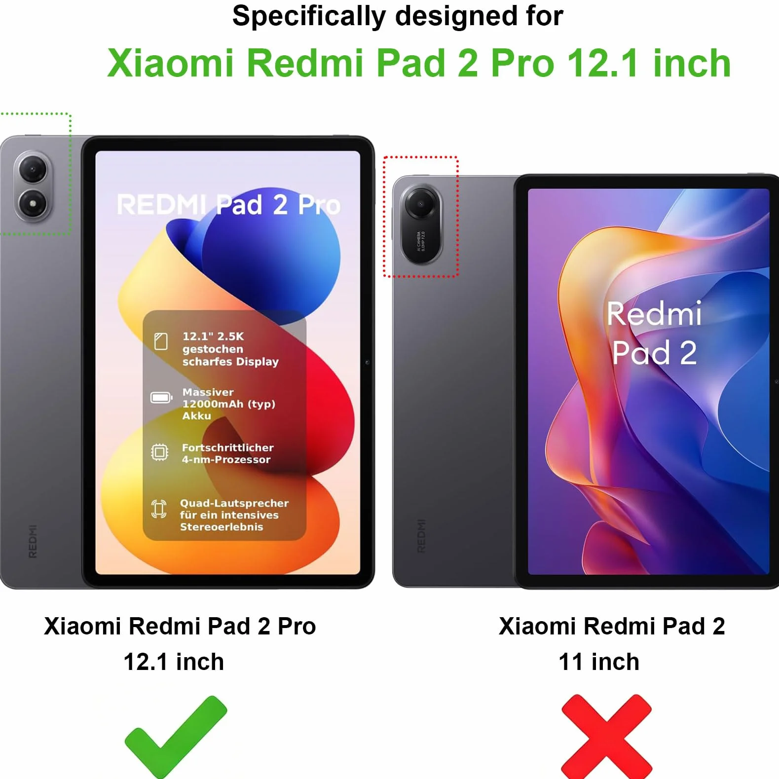Etui kompatybilne z Xiaomi Redmi Pad 2 Pro 12,1" silikonowe TPU przezroczyste