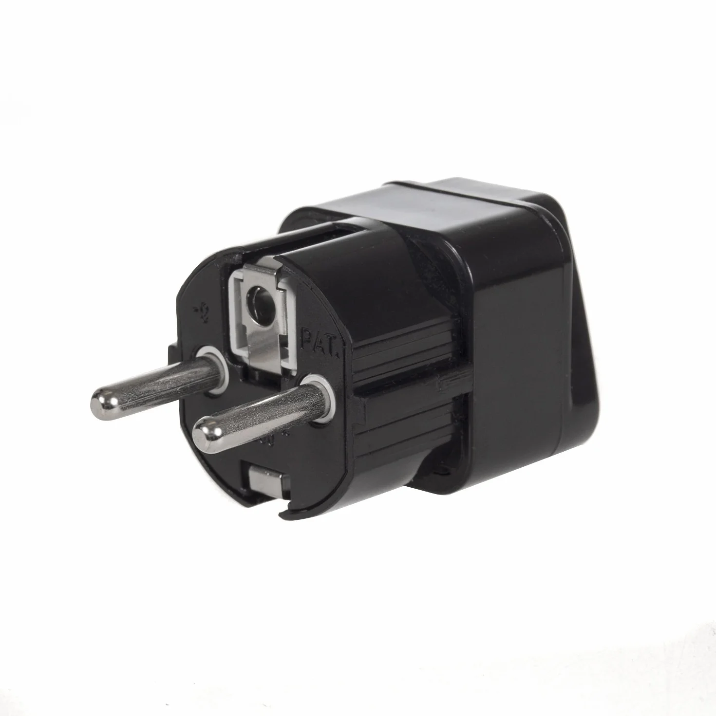 Maclean MCE155 Uniwersalny Adapter Podróżny, Profesjonalna Wtyczka GB/UK (gniazdo) do UE (wtyczka), Przejściówka do Gniazdka Europejskiego na Brytyjskie, Koloru Czarnego