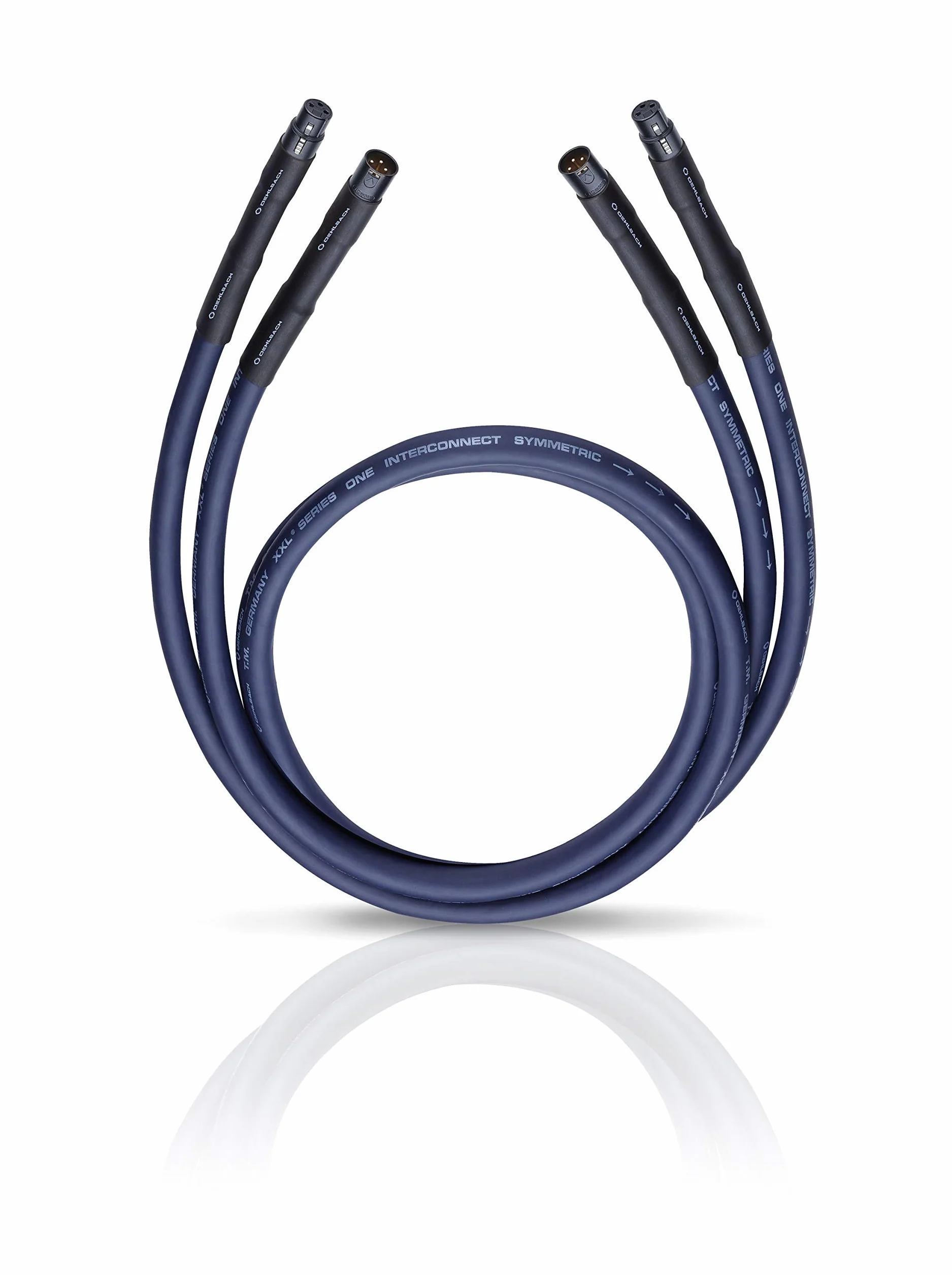 Oehlbach XXL® Series 1 X - High-End kabel audio z wtyczką XLR (Made in Germany, odtwarzacz CD, poziom przed/końcowy) - 2 x 1 m