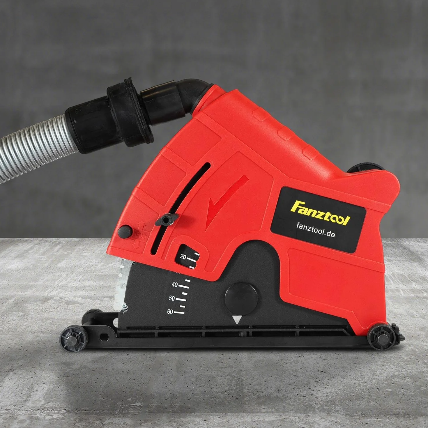 FANZTOOL Uniwersalna osłona ssąca do szlifierki kątowej z tarczami tnącymi 230 mm