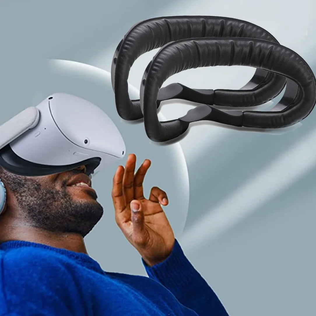 AMACOAM Interfejs twarzy dla Oculus/Meta Quest 2, 5 w 1 Zestaw VR Face Cover, podkładka wymienna, osłona nosa, Anti-Light, uchwyt dystansowy