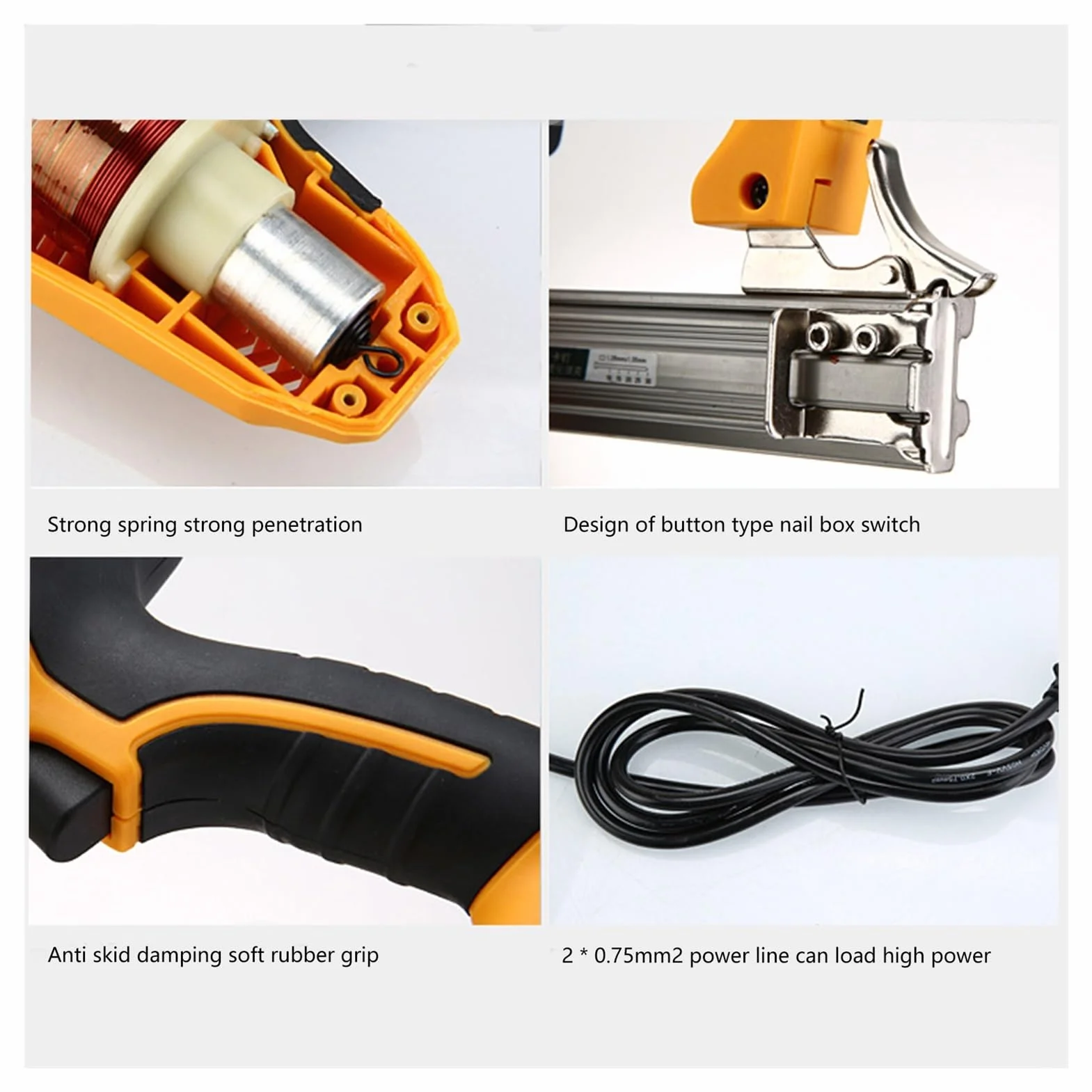 2300W elektryczny pistolet do gwoździ U gwoździarka zszywacz zszywacz do drewna zszywacz do mebli elektronarzędzia do baterii