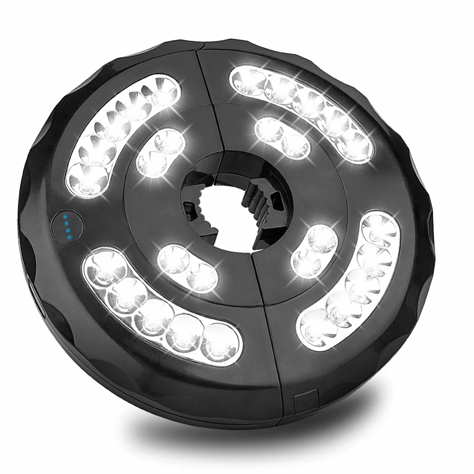 Superight oświetlenie parasola przeciwsłonecznego, 28 diod LED, 3 tryby jasności, 4 baterie AA, na parasol tarasowy, na kemping, do namiotu, na plażę, kolor biały