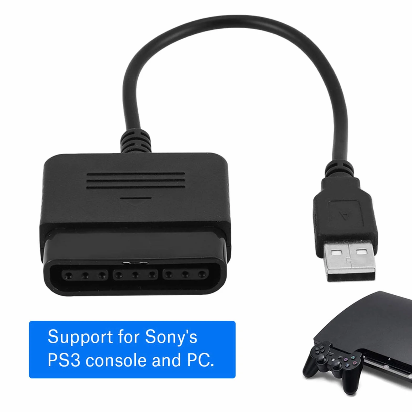 Topiky Adapter USB Game do PC i konsoli z 2 trybami analogowymi/cyfrowymi