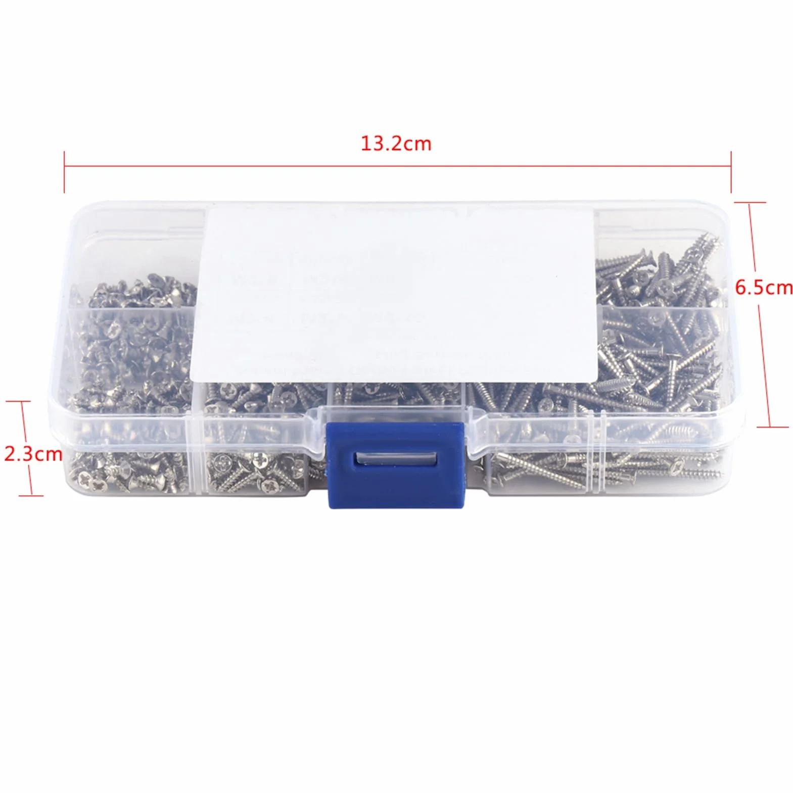 Zestaw śrub krzyżowych M2, 800 sztuk, 4 mm-20 mm (8 rozmiarów), ze stali nierdzewnej, zestaw do mocowania z pudełkiem do przechowywania do domu i sprzętu biurowego