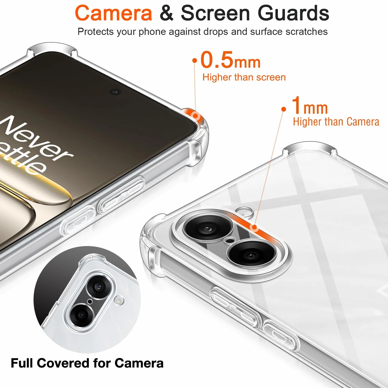 ivoler Etui do Oneplus Nord CE 5 5G, ultra przezroczyste silikonowe etui ochronne TPU