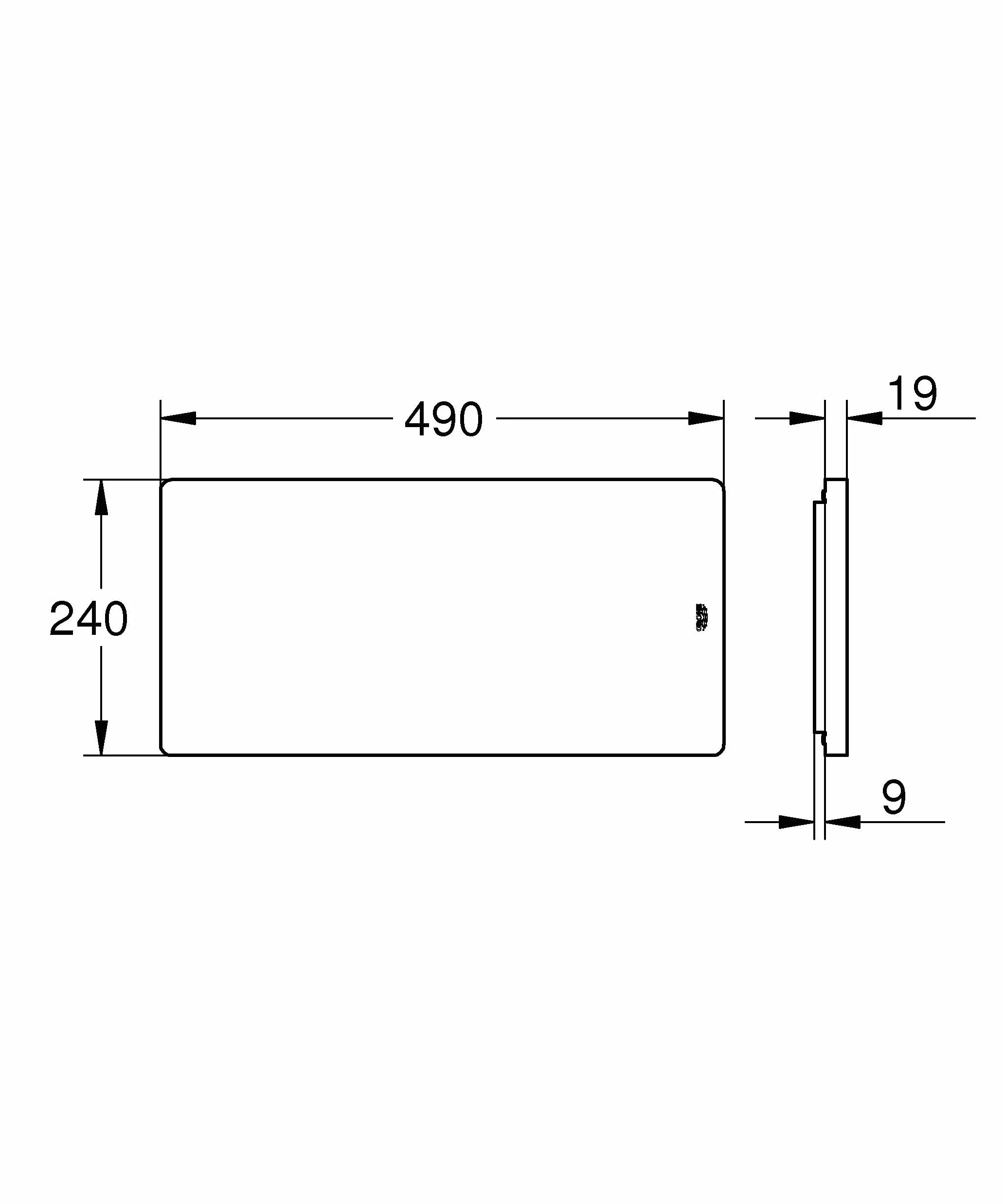 GROHE Drewniana deska do krojenia (bambus, 490 x 240 x 19 mm), bambus, rozmiar L, 40750HV0