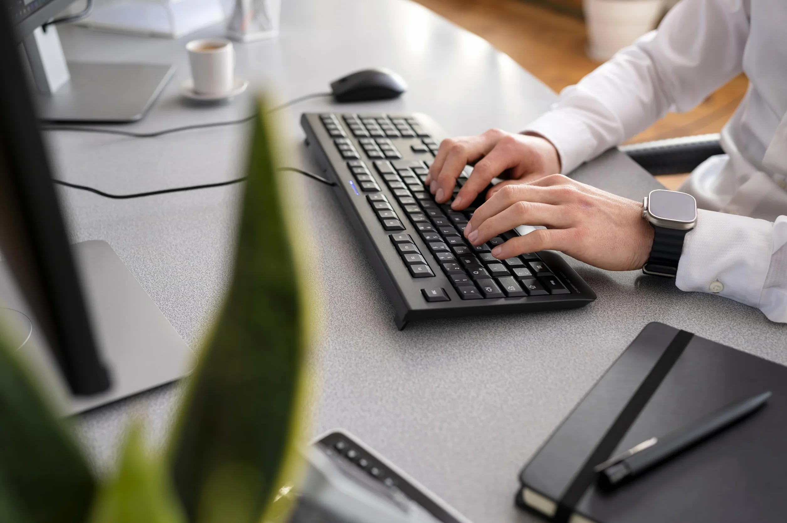 CHERRY KC 1000 Klawiatura Przewodowa EU QWERTY USB Czarny