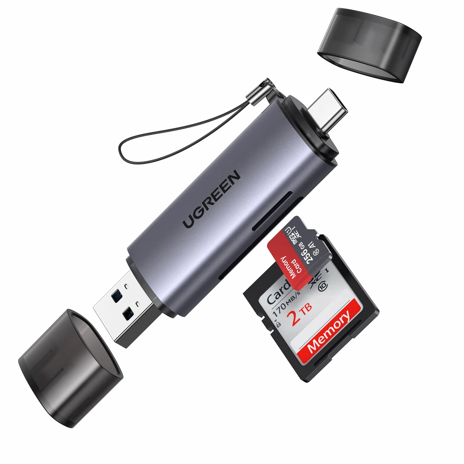 UGREEN Czytnik kart USB 3.0 USB C 2 w 1 TF SD Zewnętrzny