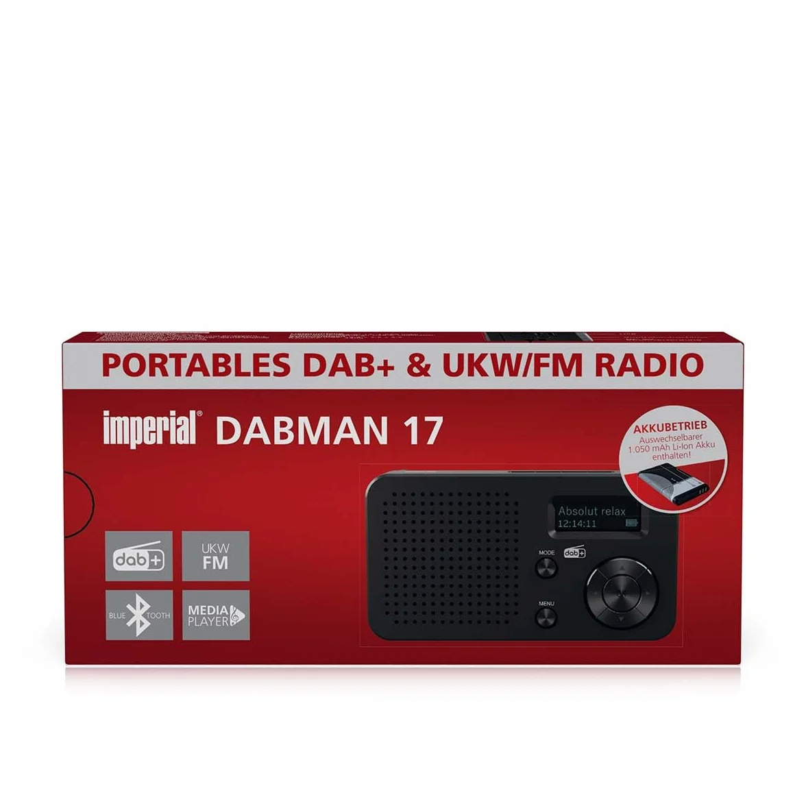 IMPERIAL DABMAN 17 przenośne radio DAB+ FM Bluetooth USB czarne