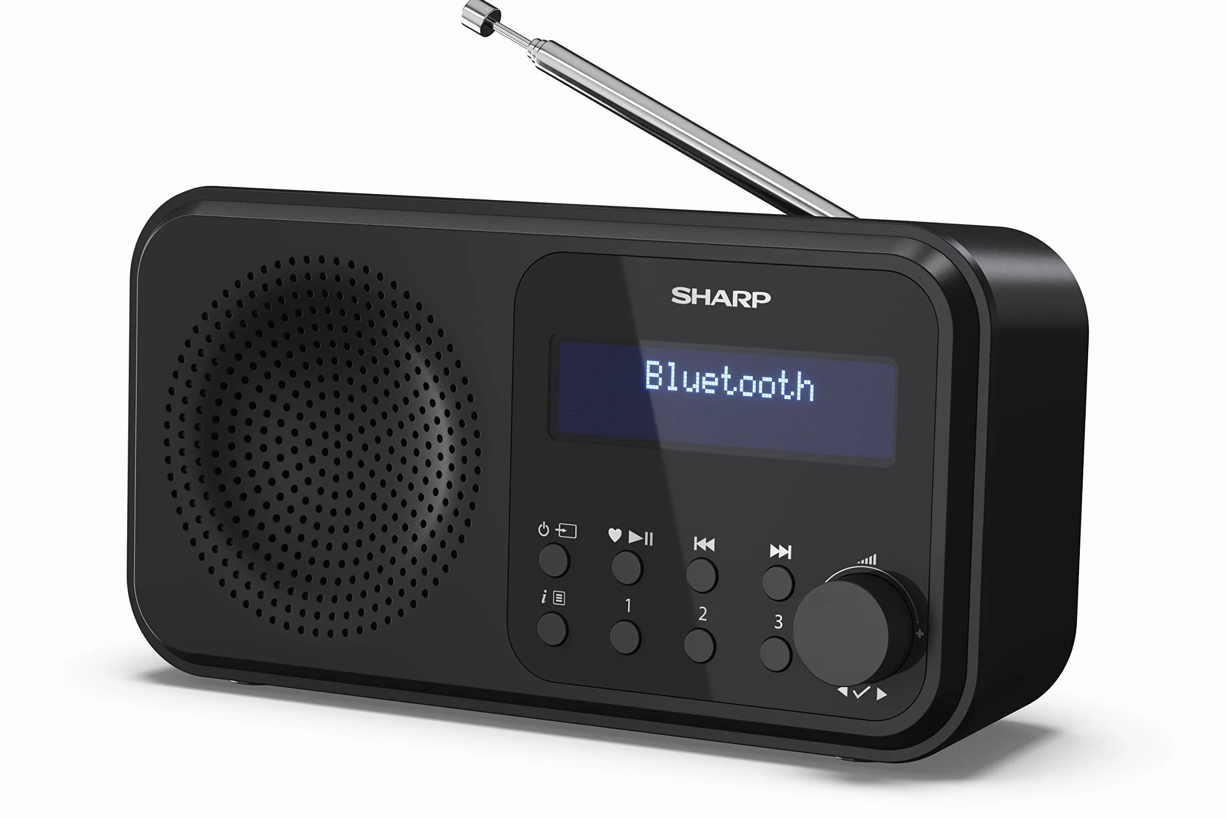 SHARP DR-P420 Przenośne Radio Cyfrowe DAB/DAB+ FM RDS Bluetooth 5.0 Budzik Czarne