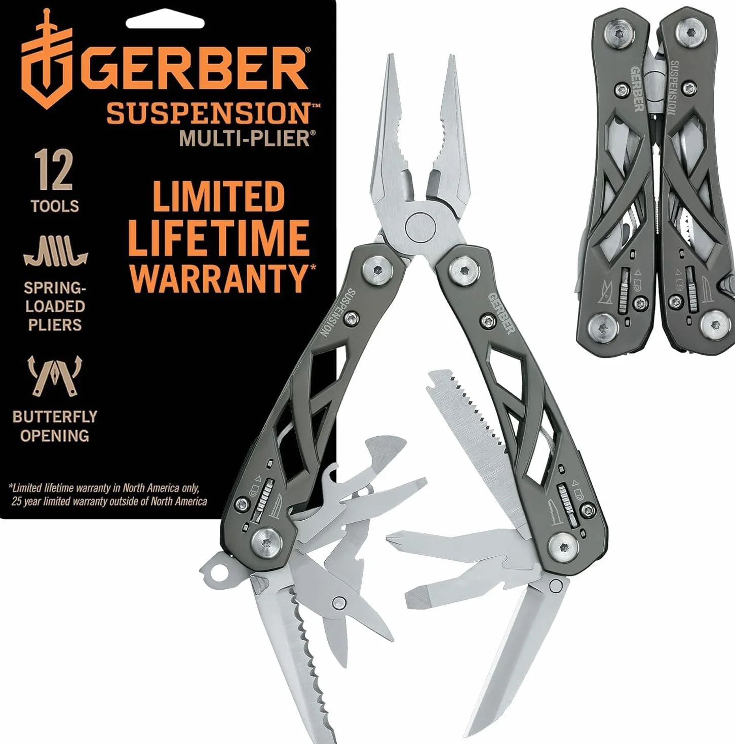 Gerber Narzędzie wielofunkcyjne z nylonową osłoną i 12 funkcjami, Suspension Multi-Tool, 1003720