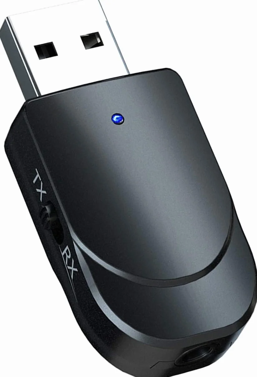 Adapter Bluetooth 5.0 USB 2 w 1 nadajnik z 3,5 mm AUX zasięg 10 m